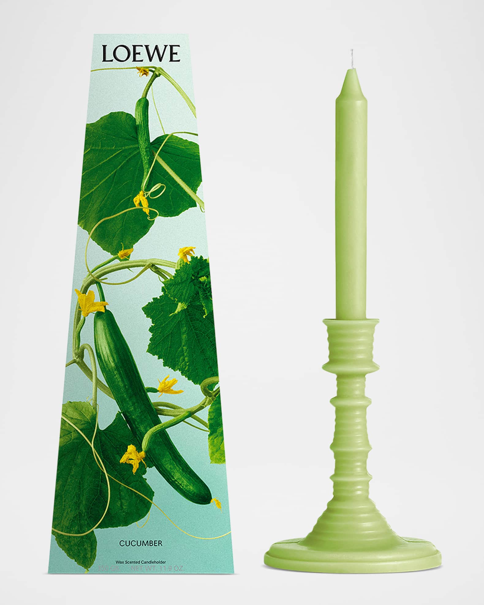 Loewe Cucumber Candleholder Shaped Candle, 11.9 oz. | Neiman Marcus