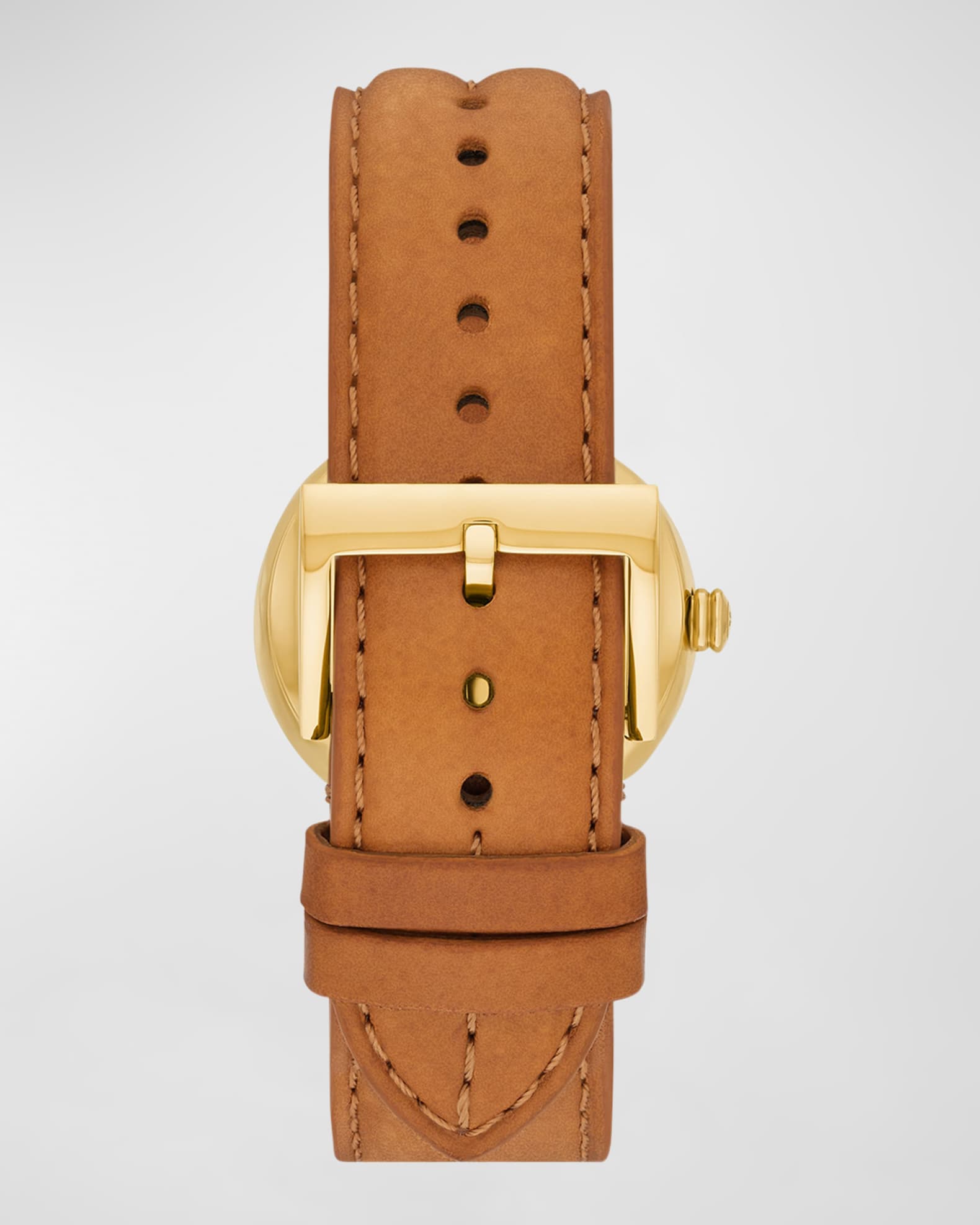 Tory Burch The Kira Watch with Luggage Leather Strap | Neiman Marcus