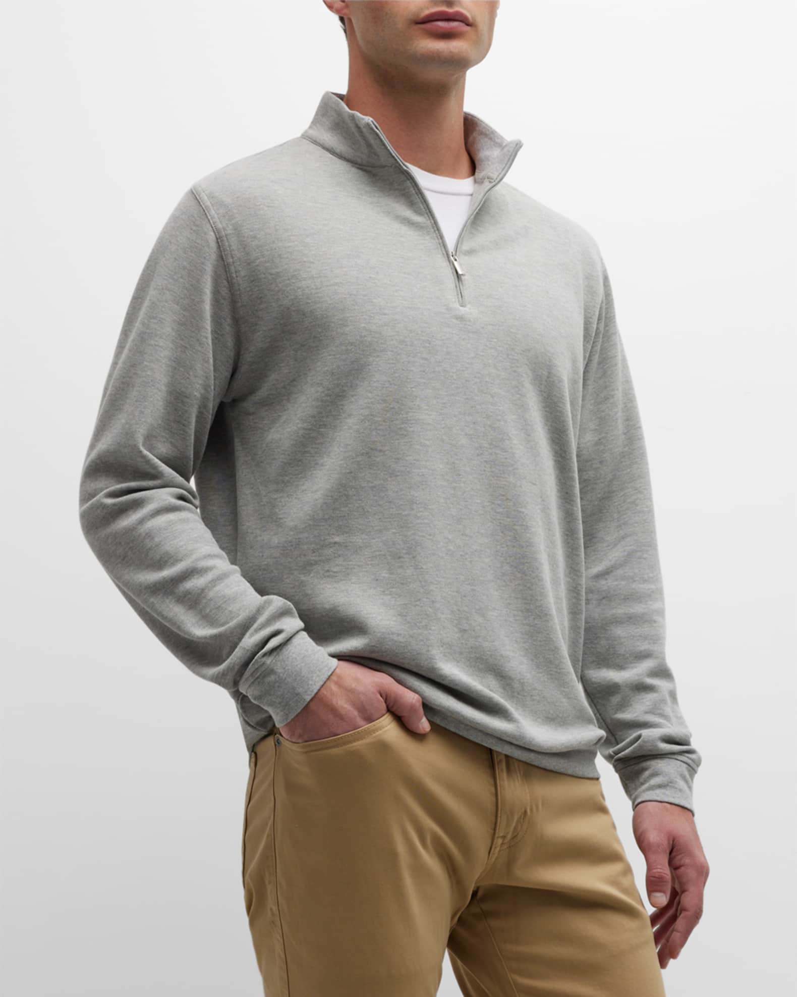 Peter Millar Men's Crown Comfort Quarter-Zip Sweater | Neiman Marcus