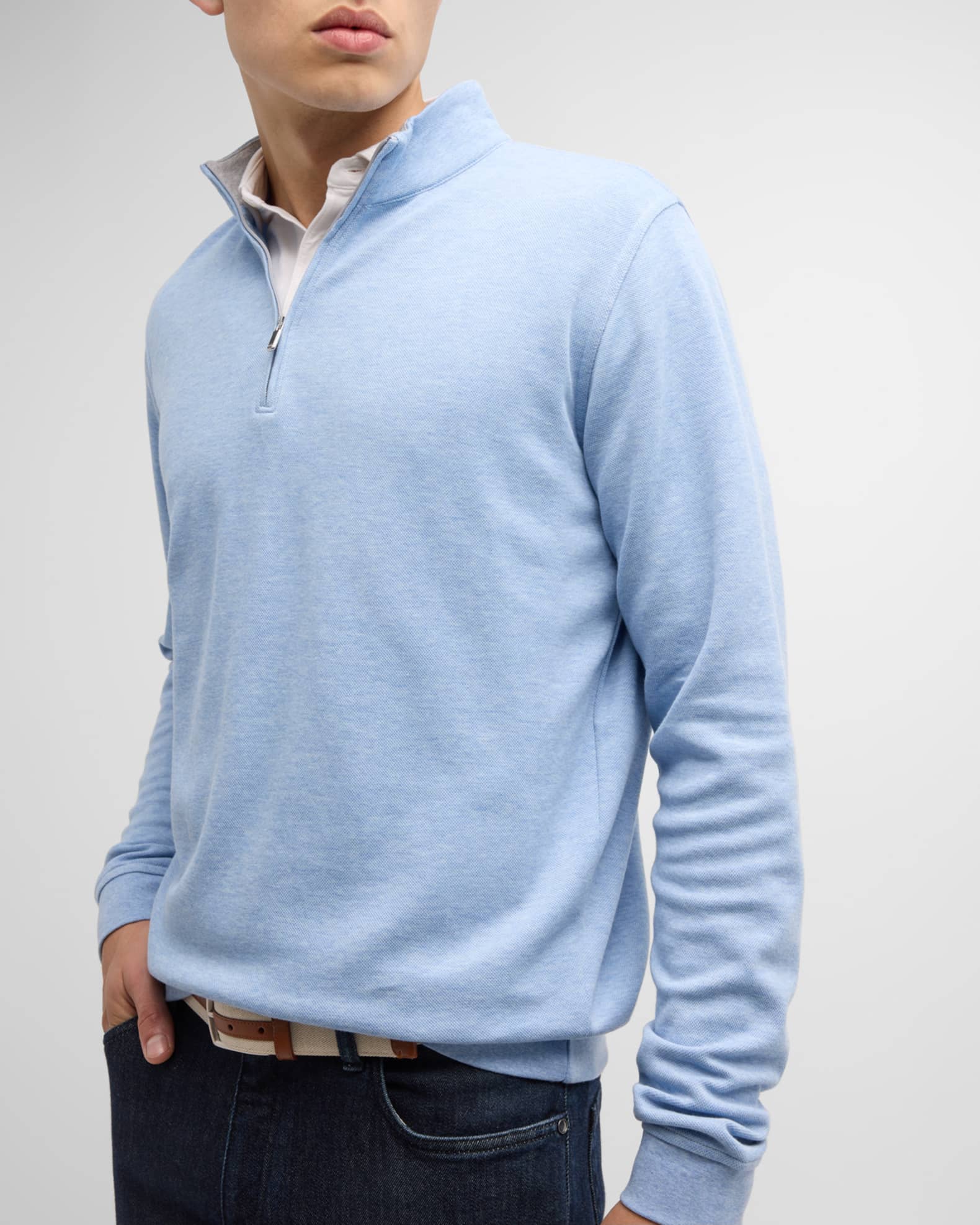 Peter Millar Men's Crown Comfort Quarter-Zip Sweater | Neiman Marcus
