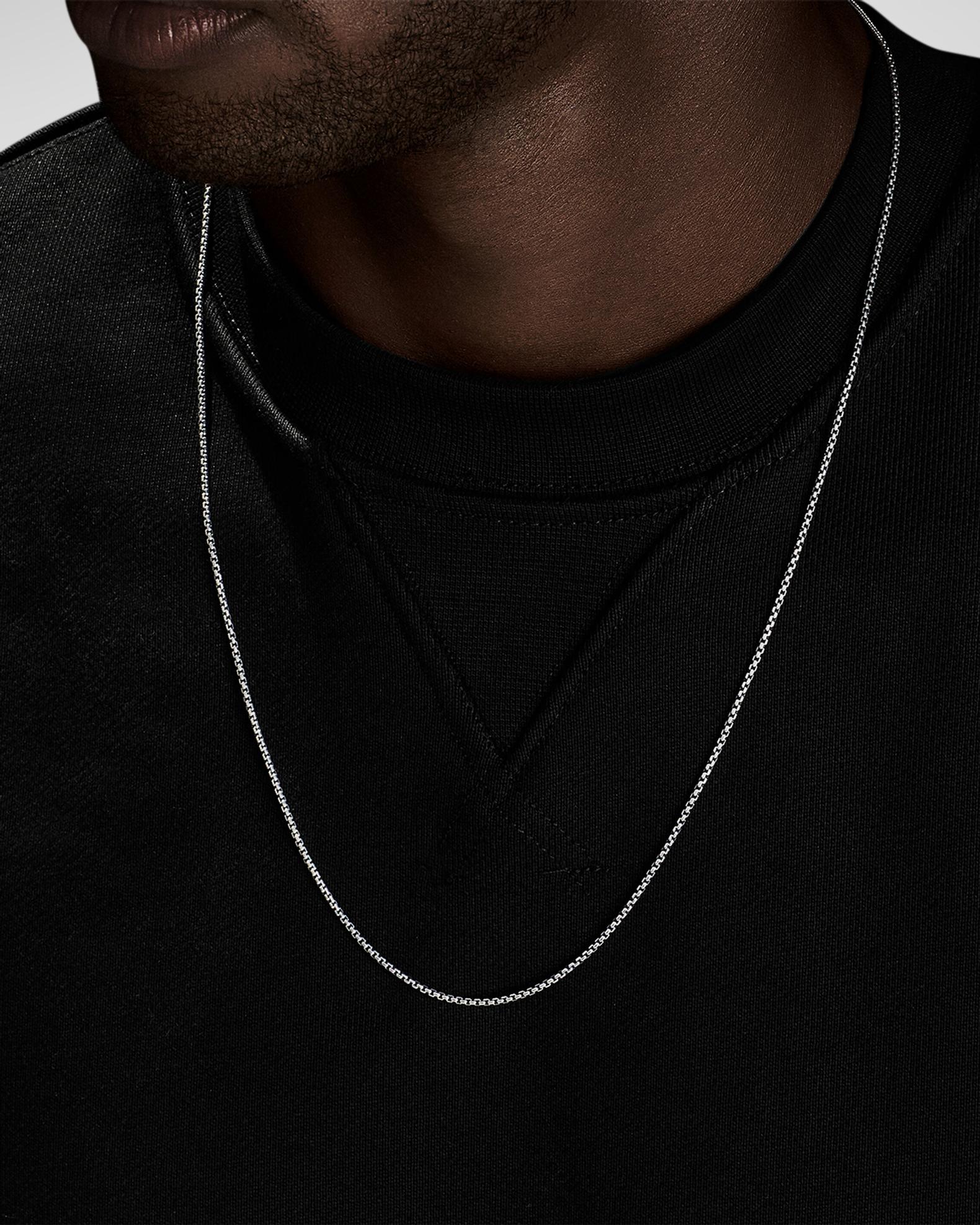 Men's Box Chain Necklaces in Silver | Neiman Marcus