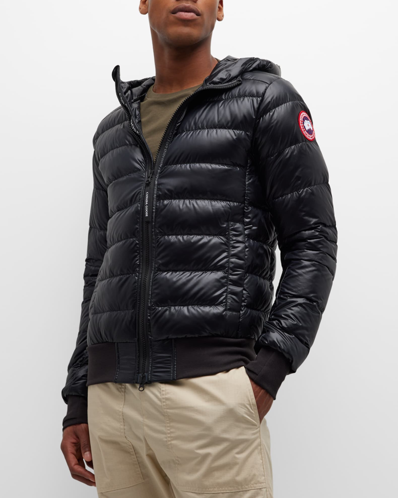 Canada Goose Men's Crofton Hooded Down Bomber Jacket | Neiman Marcus