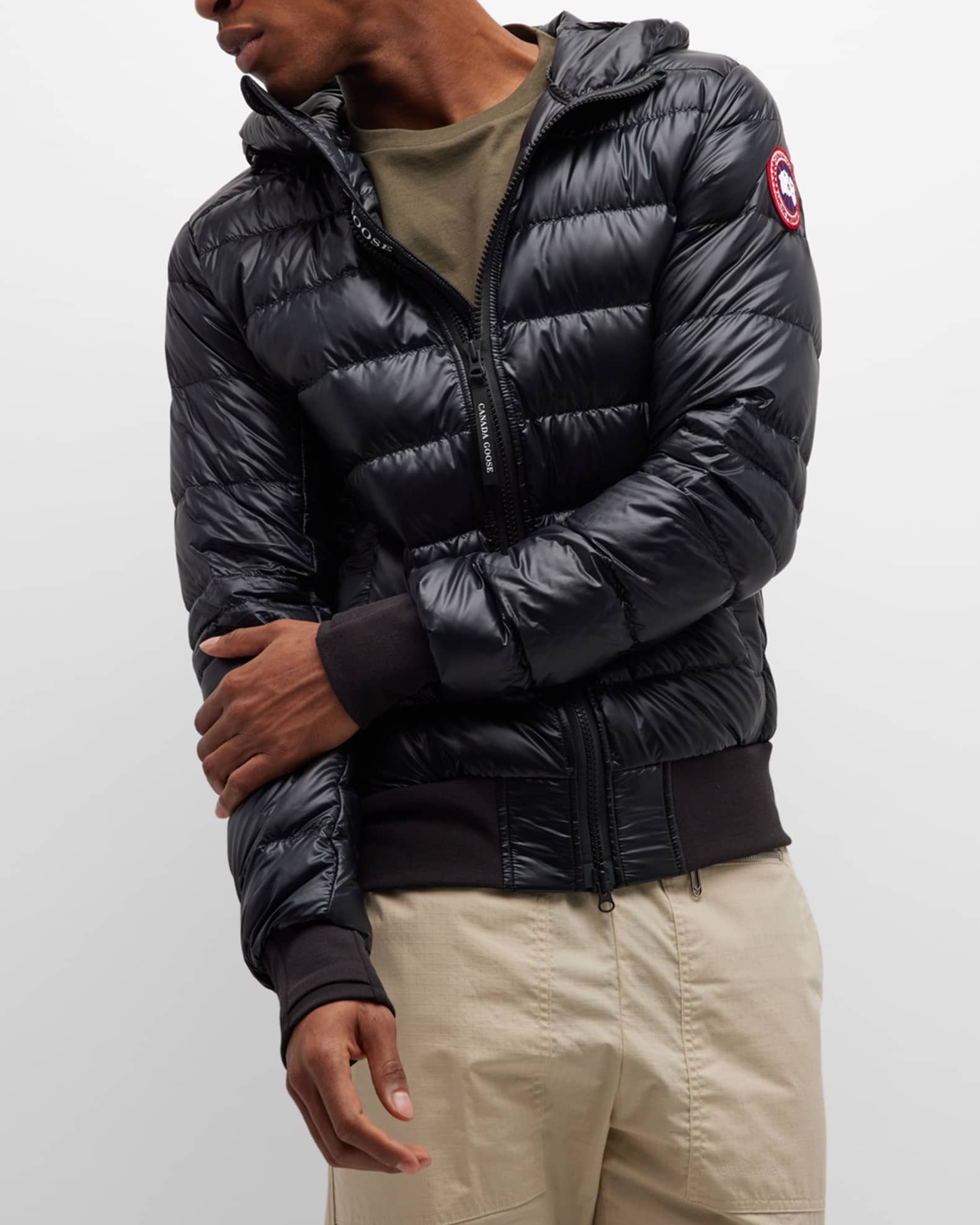 Canada Goose Men's Crofton Hooded Down Bomber Jacket Neiman Marcus