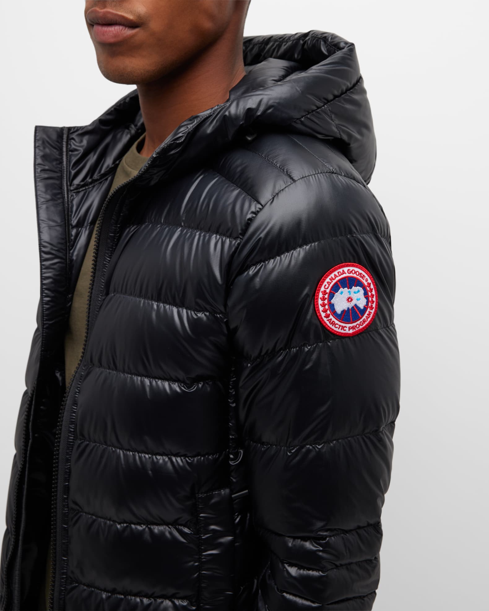Canada Goose Men's Crofton Hooded Down Bomber Jacket | Neiman Marcus