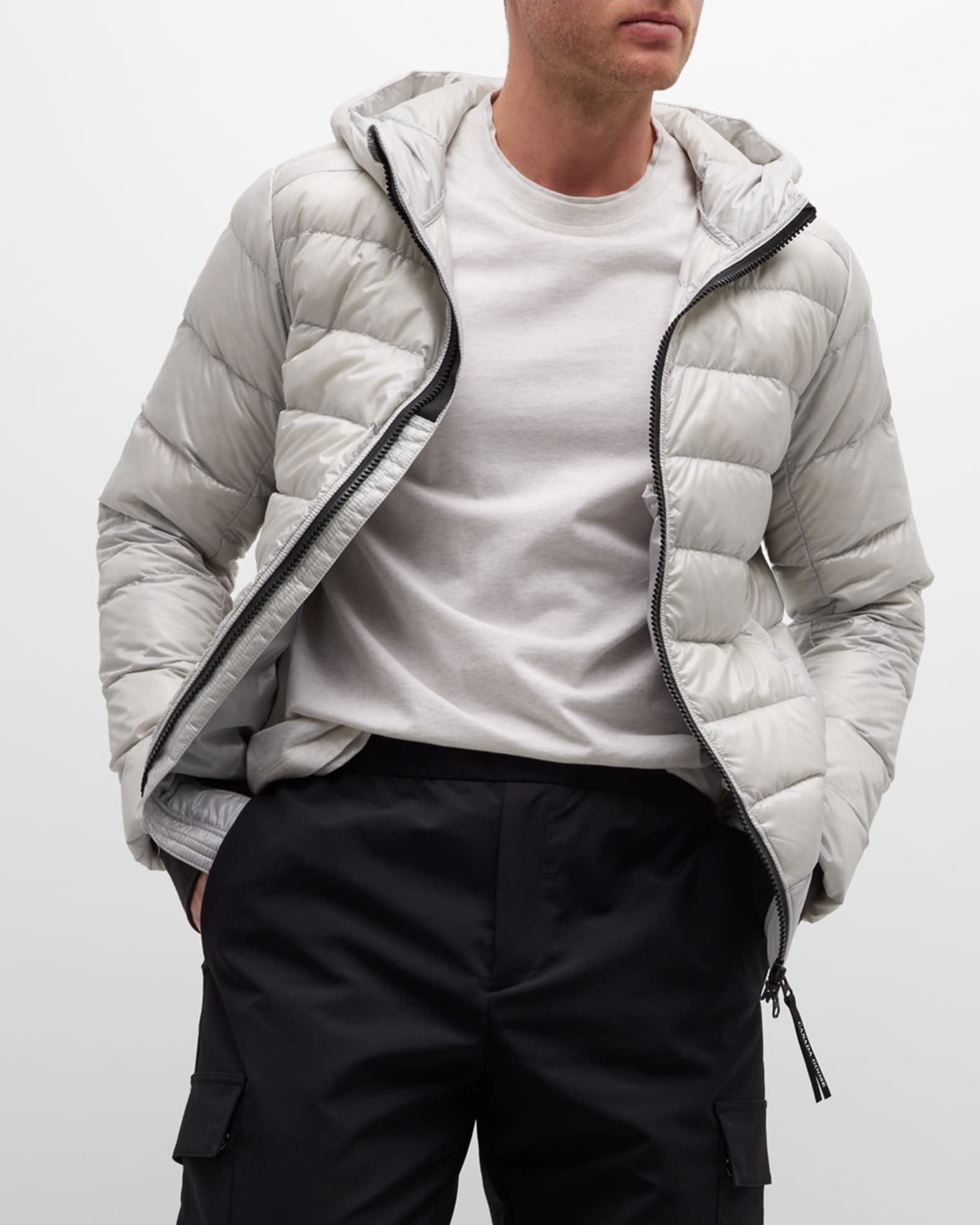 Canada Goose Men's Crofton Hooded Down Bomber Jacket | Neiman Marcus