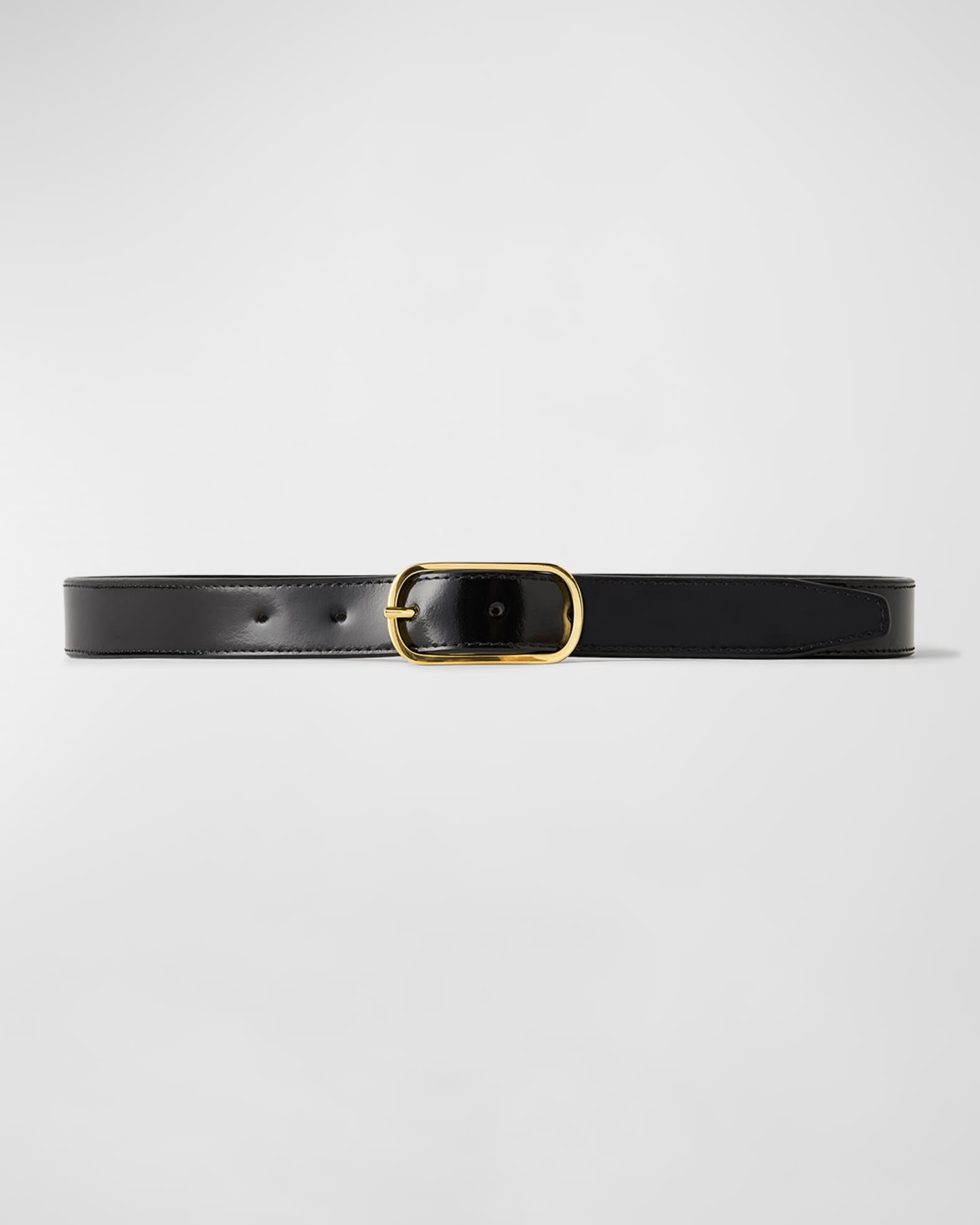 Toteme Oval Buckle Leather Belt Neiman Marcus