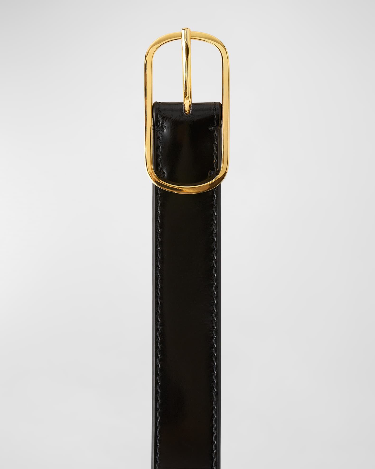 Toteme Oval Buckle Leather Belt | Neiman Marcus
