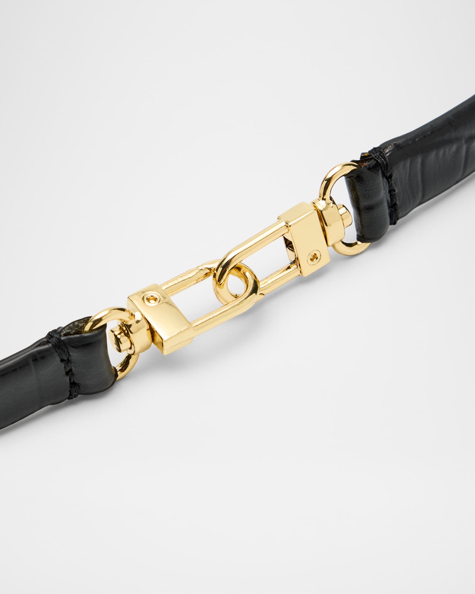 ★送料 関税込★TOTEME★TOTEME DOUBLE CLASP LEATHER BELT★ Double clasp leather belt black – TOTEME