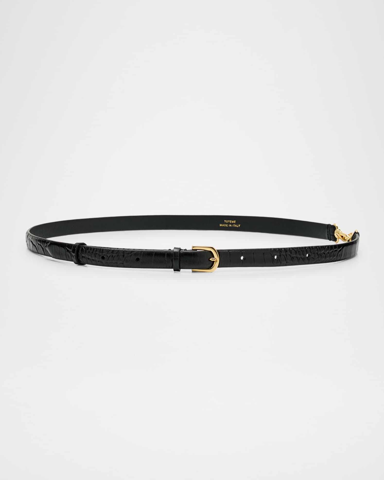 ★送料 関税込★TOTEME★TOTEME DOUBLE CLASP LEATHER BELT★ Double clasp leather belt black – TOTEME