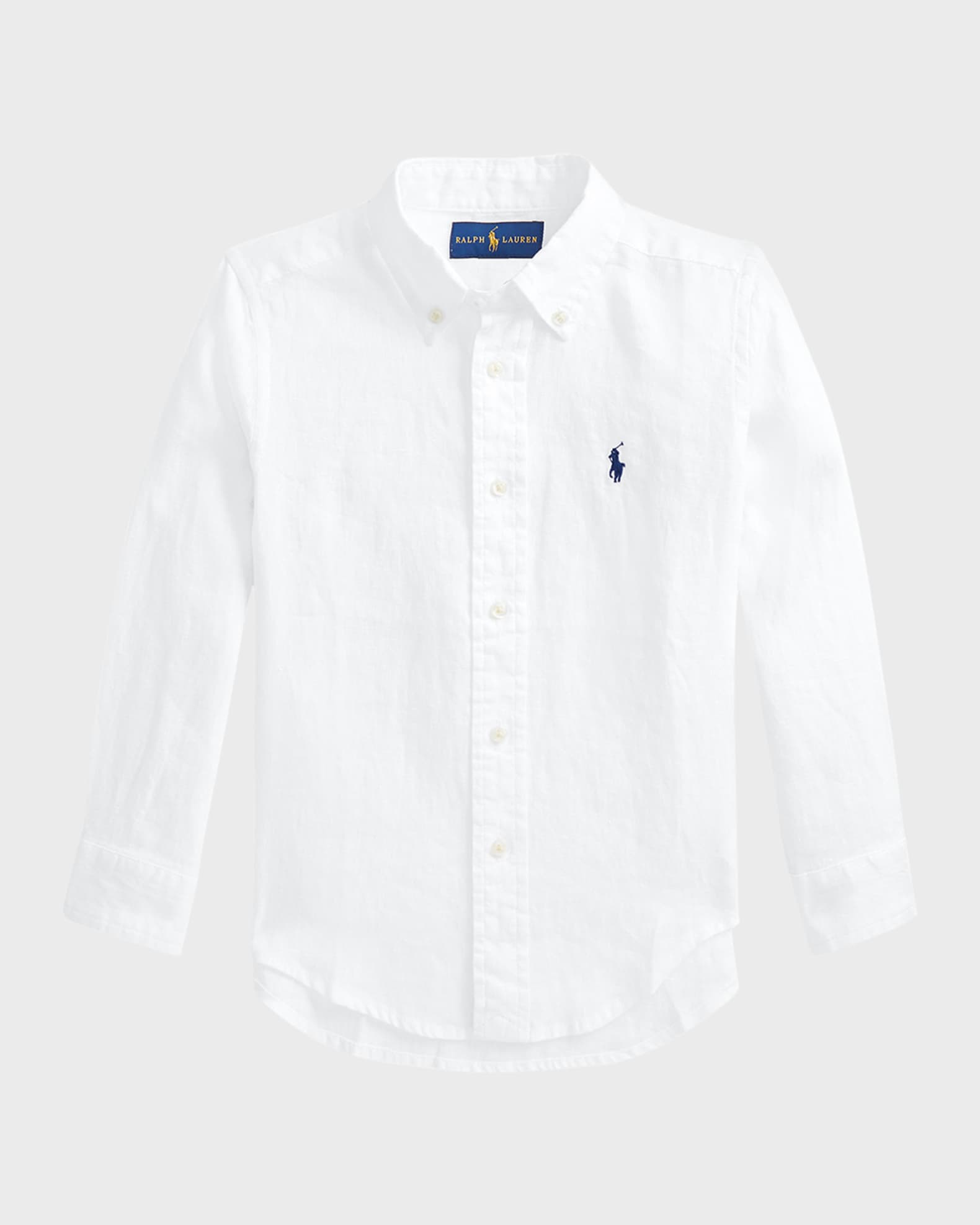 Ralph Lauren Childrenswear Boy's Linen Button Down Shirt, Size 4-7