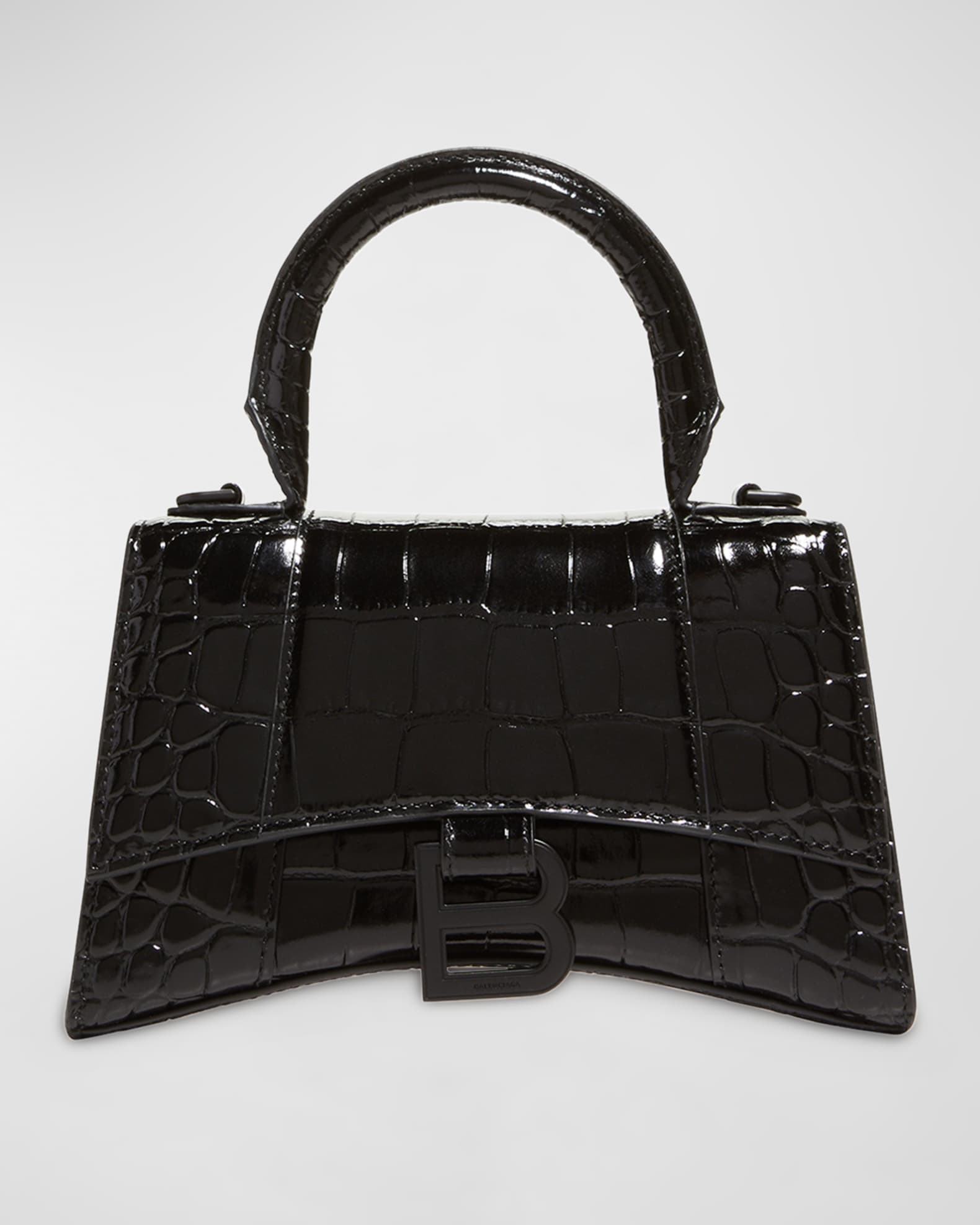 Balenciaga Hourglass XS Croc Embossed Bag Neiman Marcus