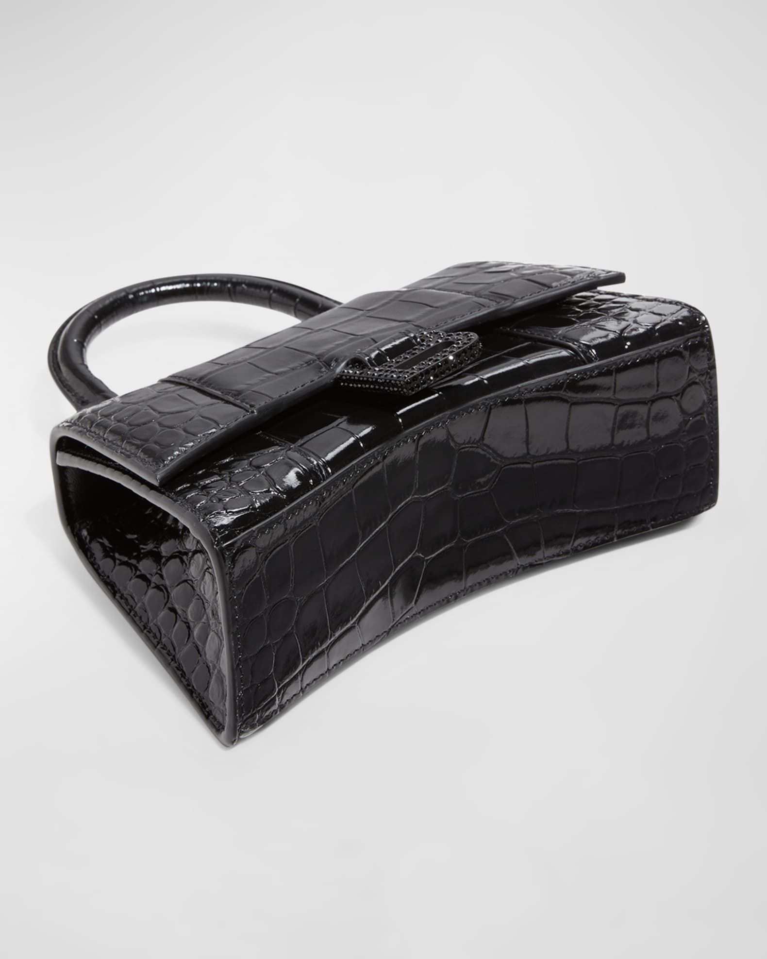 【関税込み】BALENCIAGA ブラック クロコ Hourglass バッグ P00741485.jpg