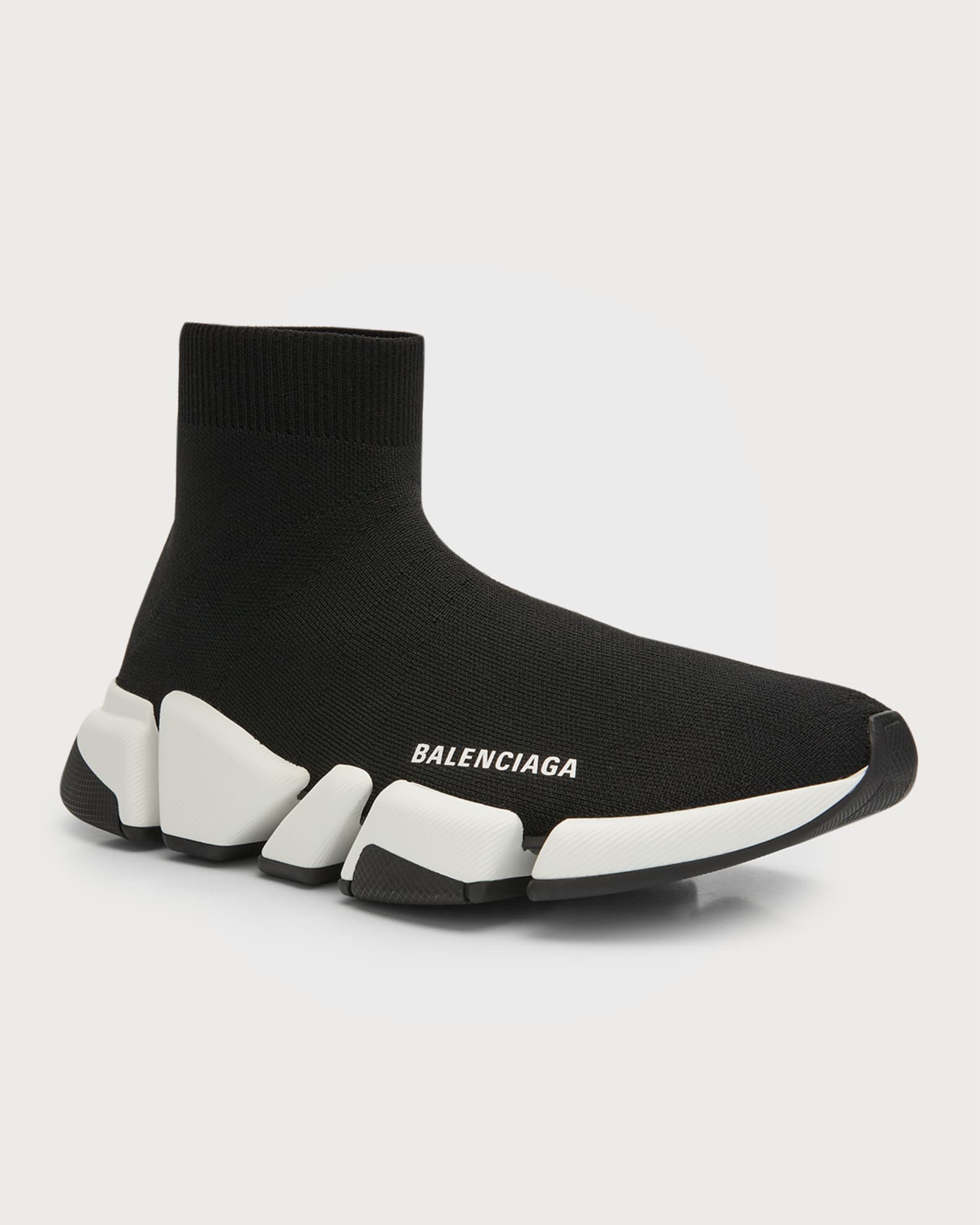 Balenciaga Speed 2.0 Recycled Knit Sneakers with Bicolor