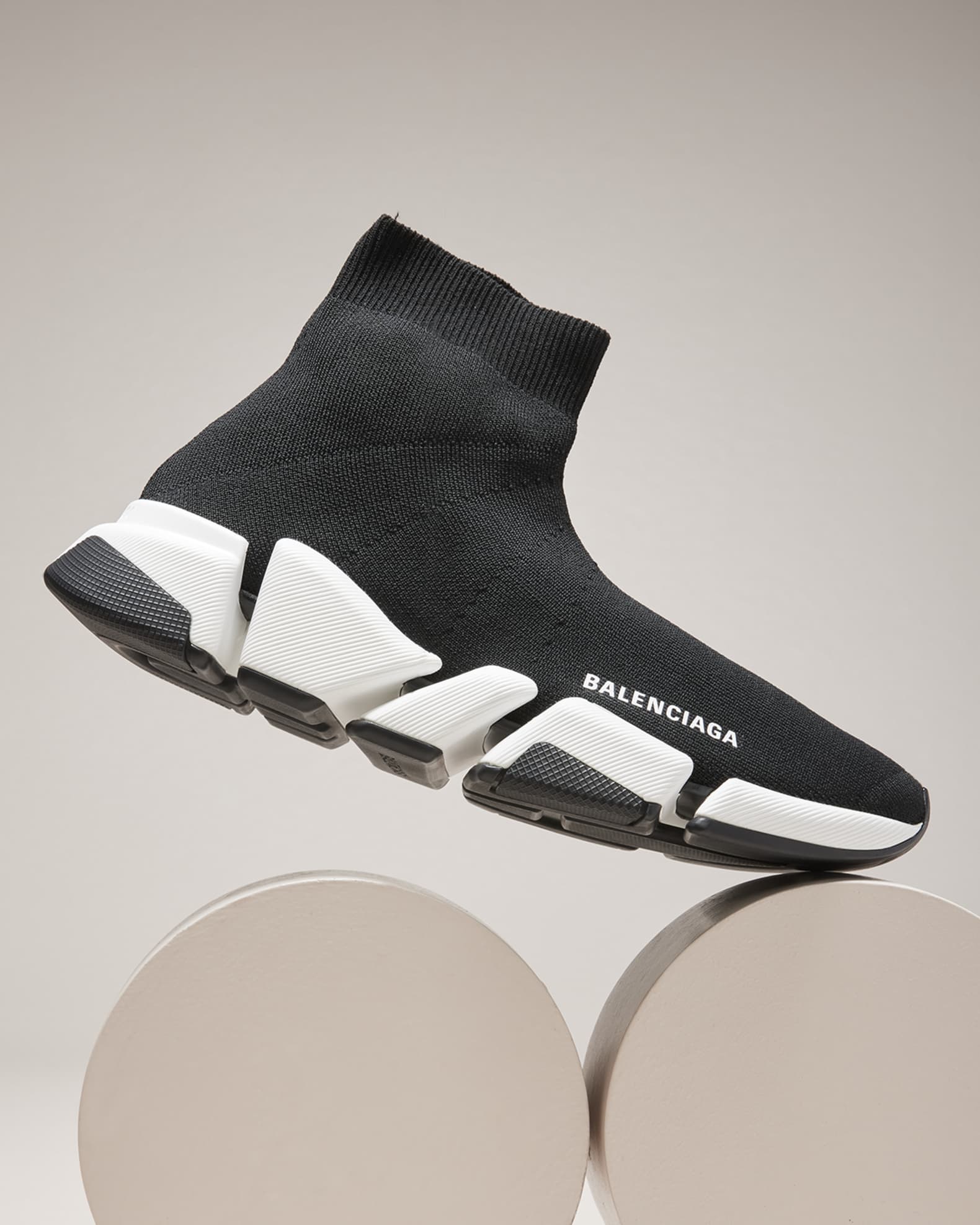 Balenciaga Speed 2.0 Recycled Knit Sneakers with Bicolor