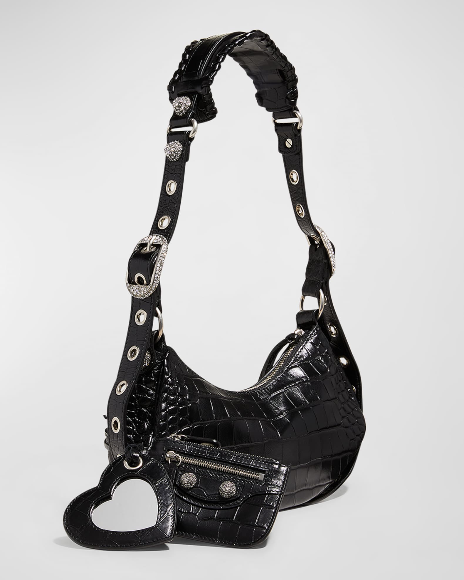 【BALENCIAGA】 LE CAGOLE SHOULDER BAG Women's Le Cagole Shoulder Bag Xs in Black | Balenciaga US