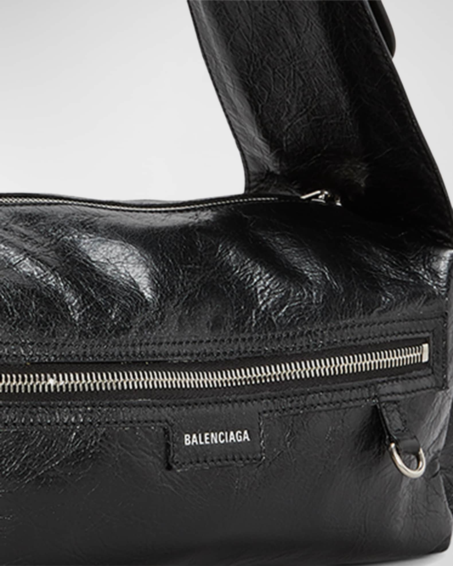 Balenciaga Men's Superbusy Leather Multi-Pocket Sling Bag, Small