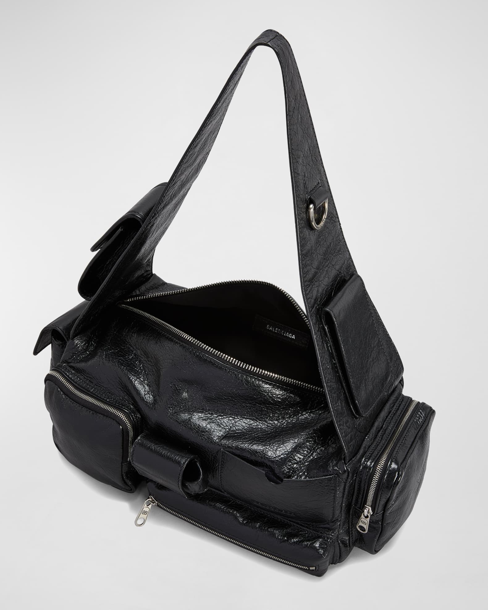 Balenciaga Men's Superbusy Leather Multi-Pocket Sling Bag, Large