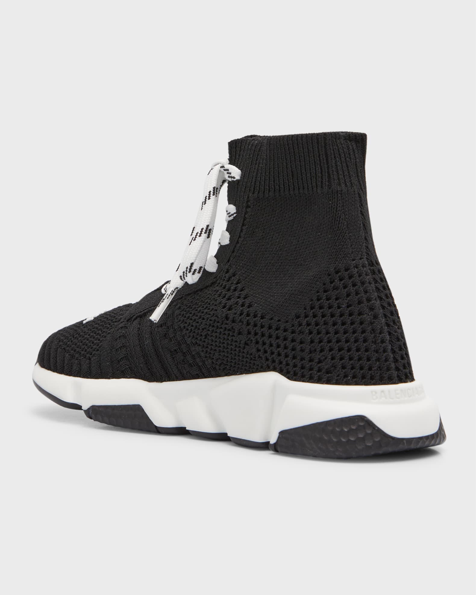 Balenciaga Kid's Speed Lace-Up Sock Sneakers | Neiman Marcus