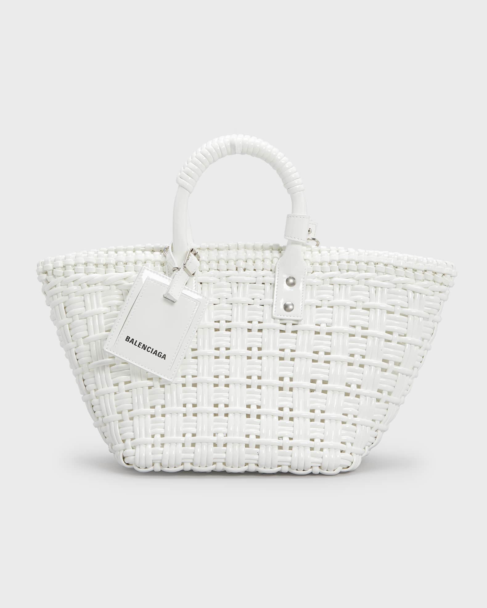 Balenciaga Bistro XXS Woven Basket Top-Handle Bag | Neiman Marcus