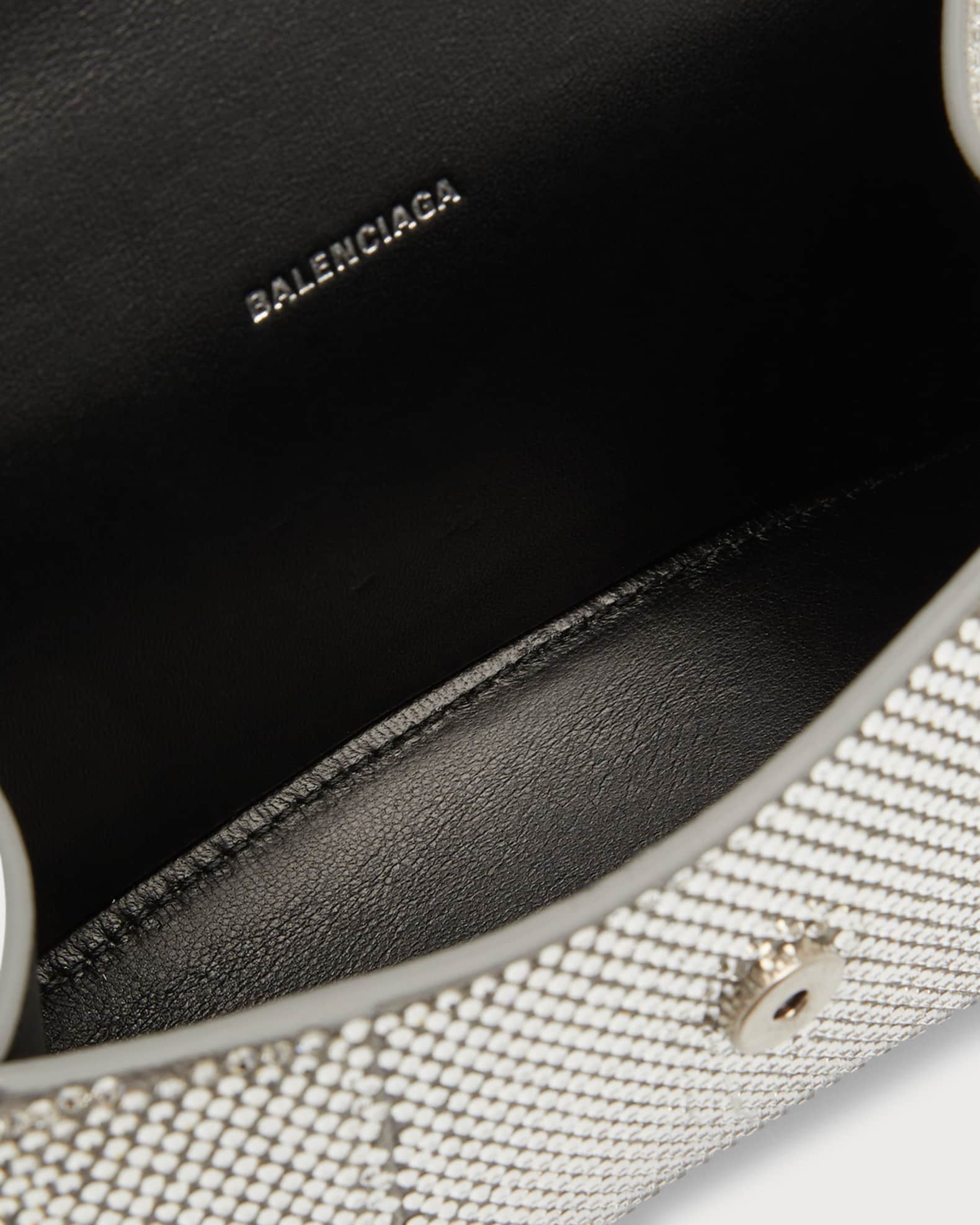 【完売必至】バレンシアガ■HOURGLASS XS ラインストーンバッグ Balenciaga Hourglass XS Handbag With Chain and Allover Logo