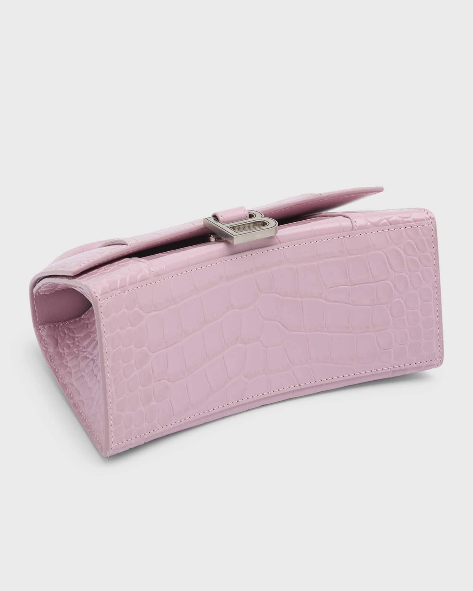 Hourglass Small Croc-Embossed Bag 1