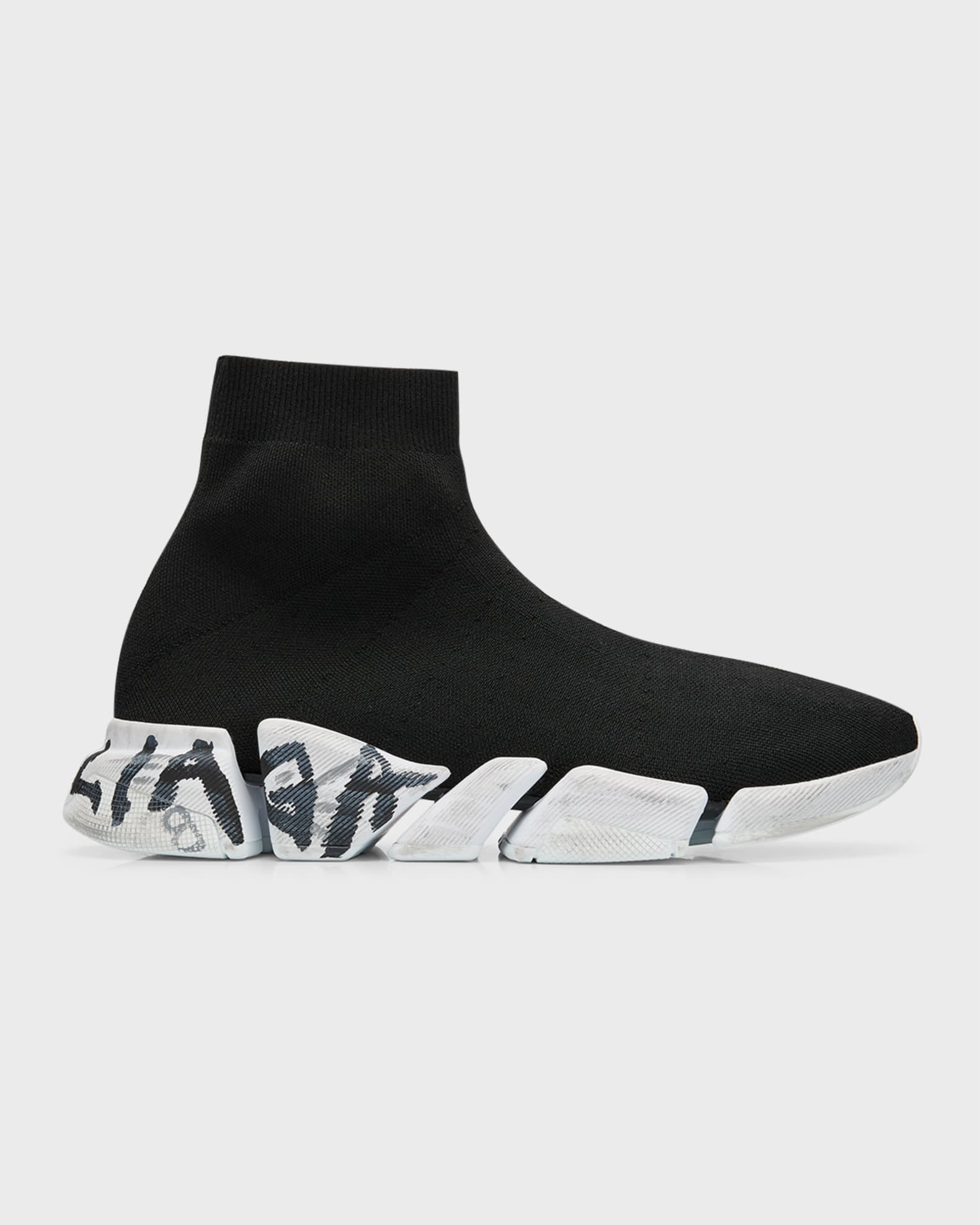 Men s Speed 2.0 Lt Graffiti Logo Knit Sneakers