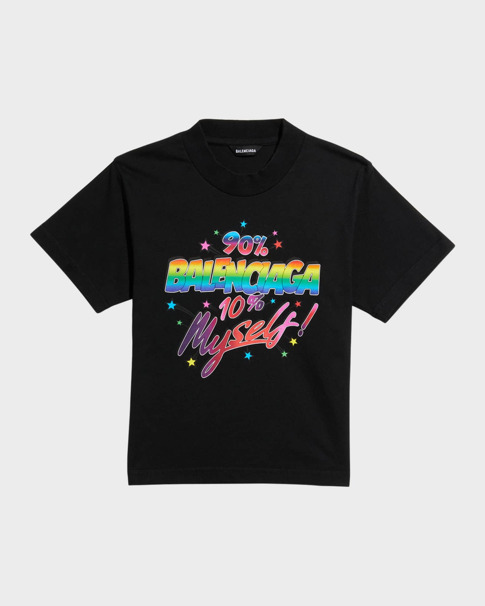 Balenciaga Kid s Logo Typographic T Shirt Size 2 10 Neiman Marcus