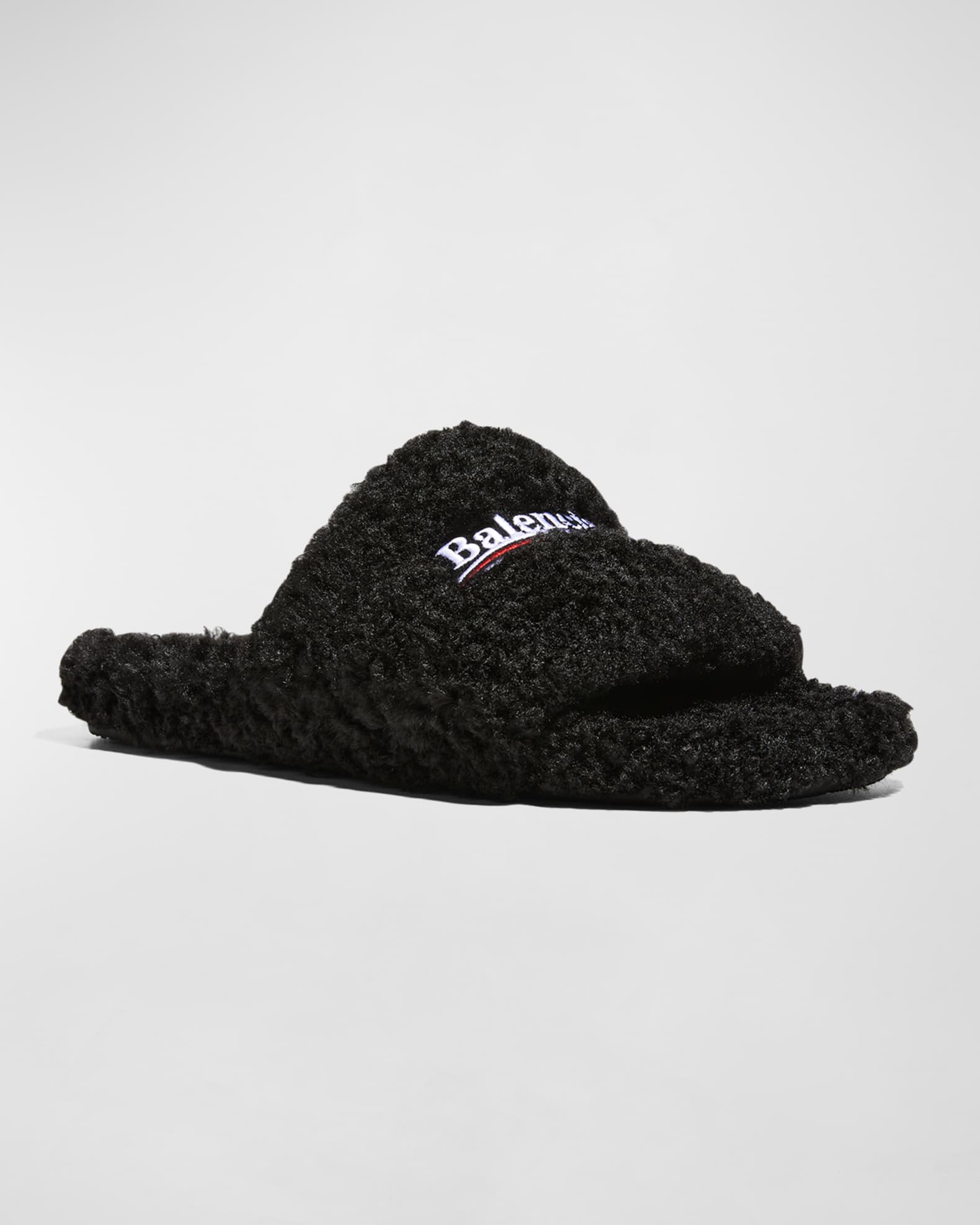 Men's Furry Logo Slide Sandals 1