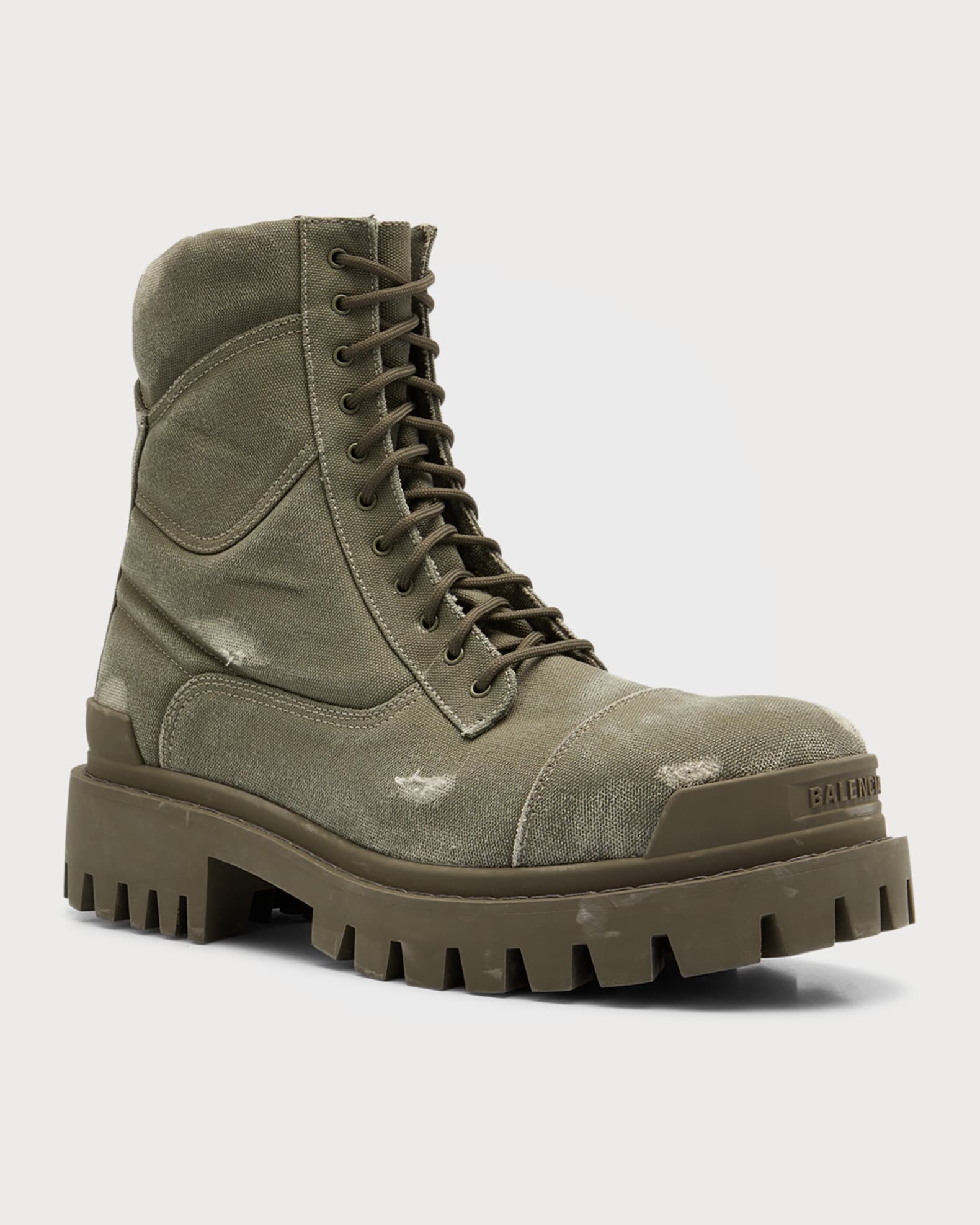 Men s Strike Bootie Lace Up Canvas Ankle Boots