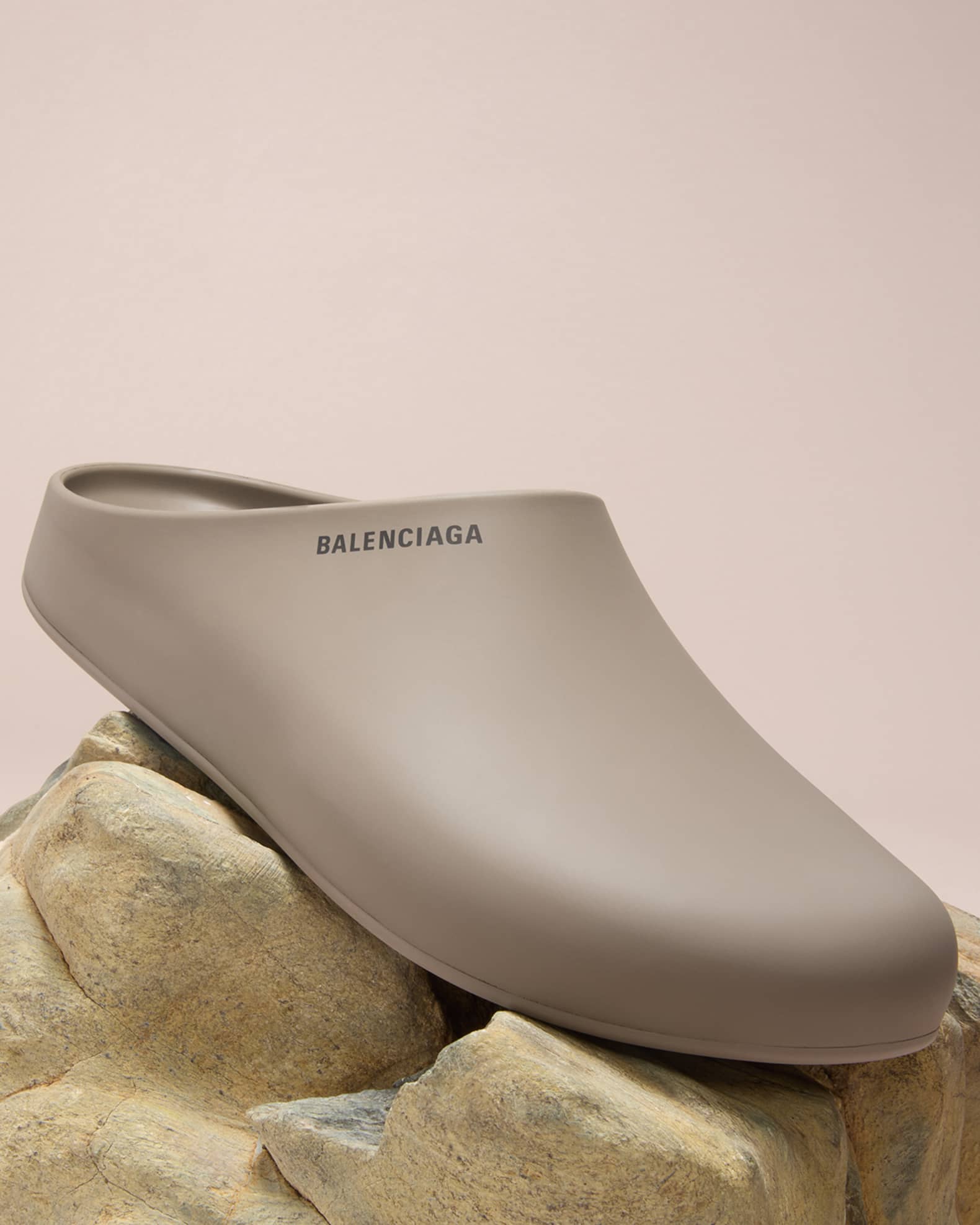 Balenciaga Men's Logo Clog Pool Slides Neiman Marcus