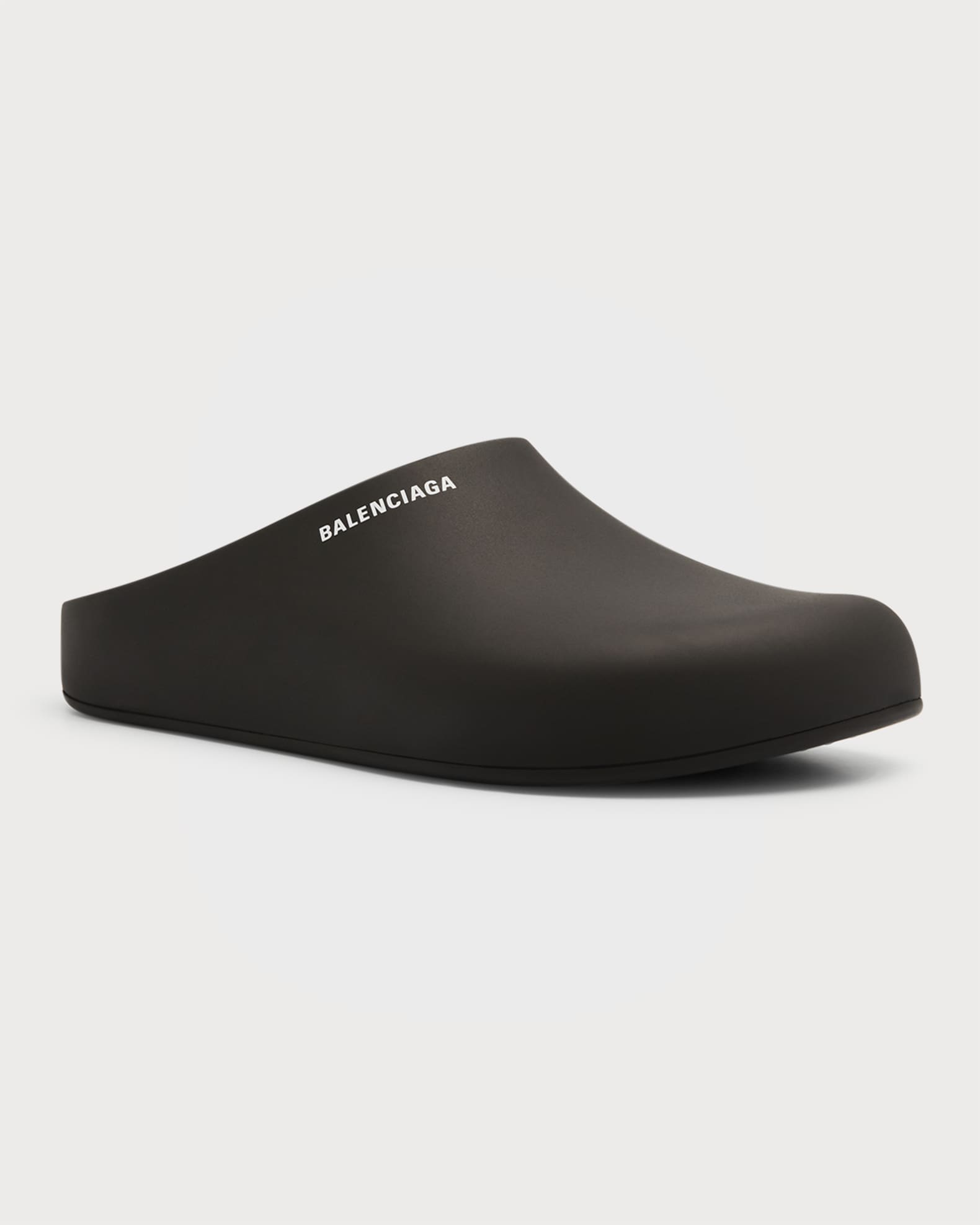 Balenciaga Men's Logo Clog Pool Slides Neiman Marcus