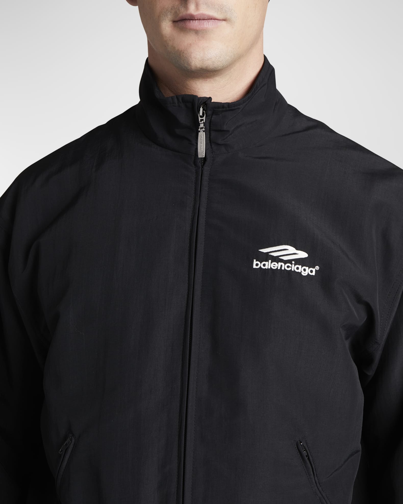 Balenciaga logo track jacket sales