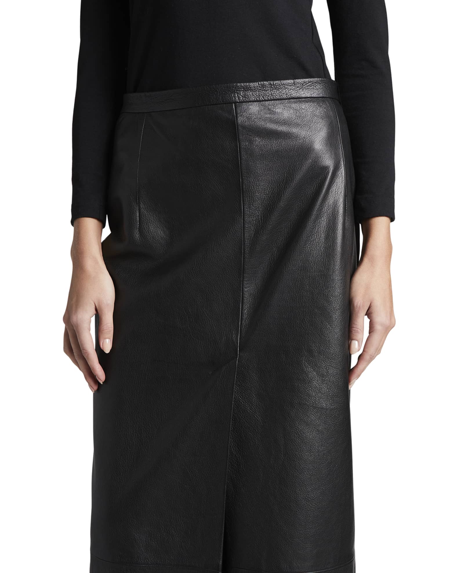 Balenciaga Vintage Leather Maxi Skirt | Neiman Marcus