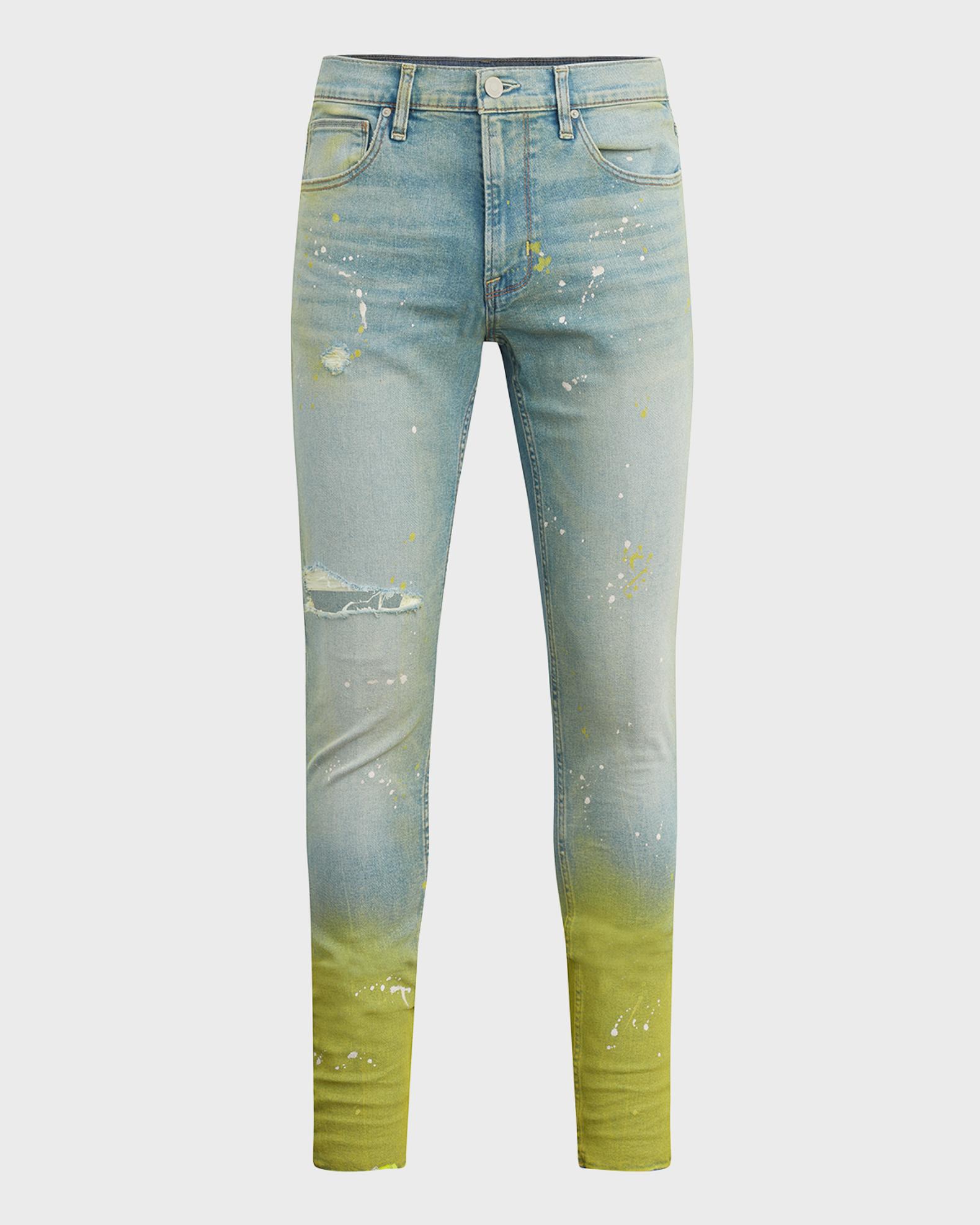 Distressed Splatter Jeans
