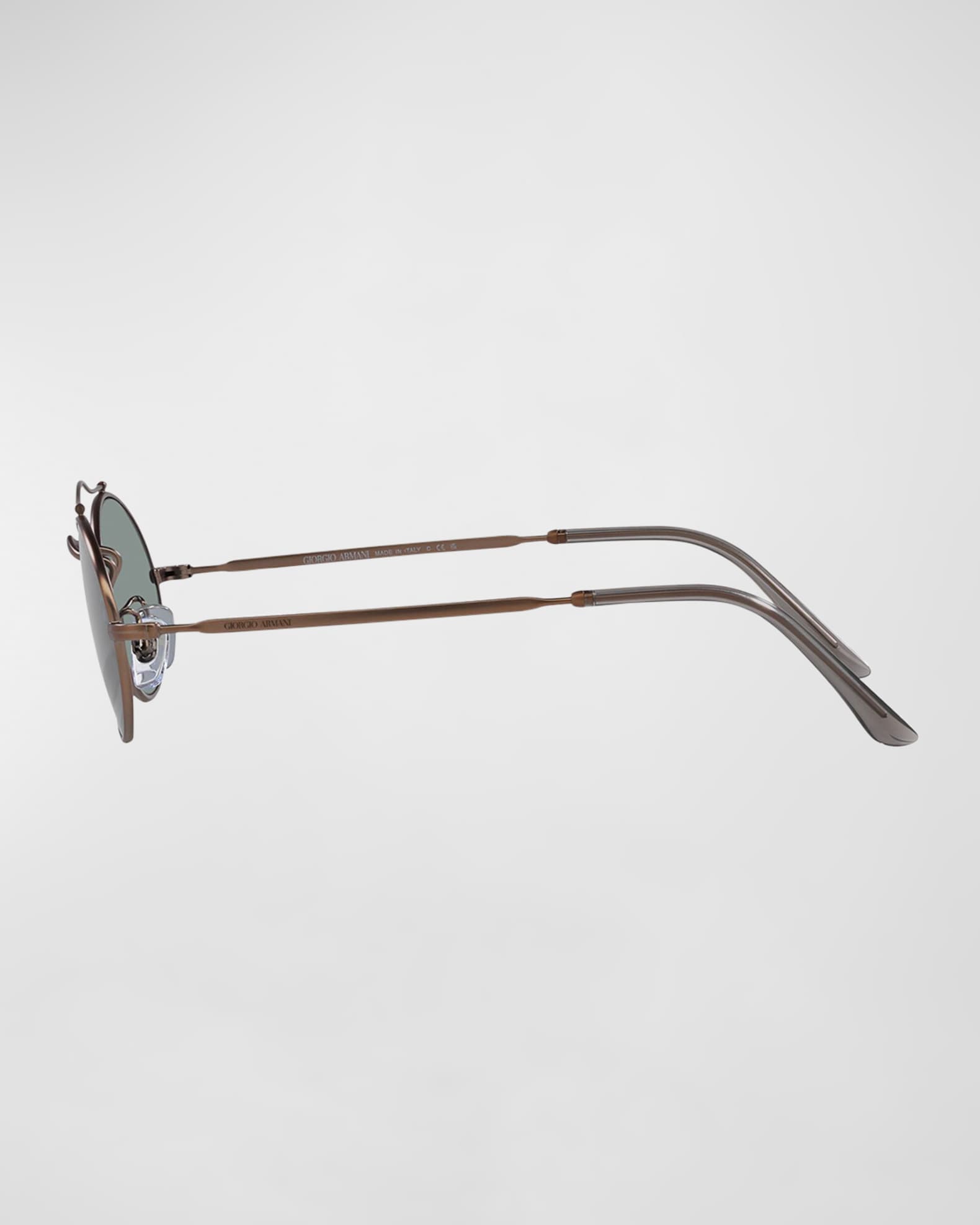 Oval Mixed-Media Aviator Sunglasses  1