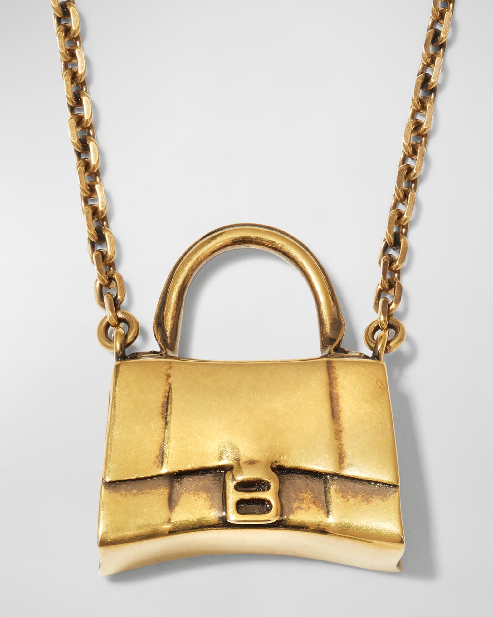 Balenciaga Gold Chain Logo Necklace