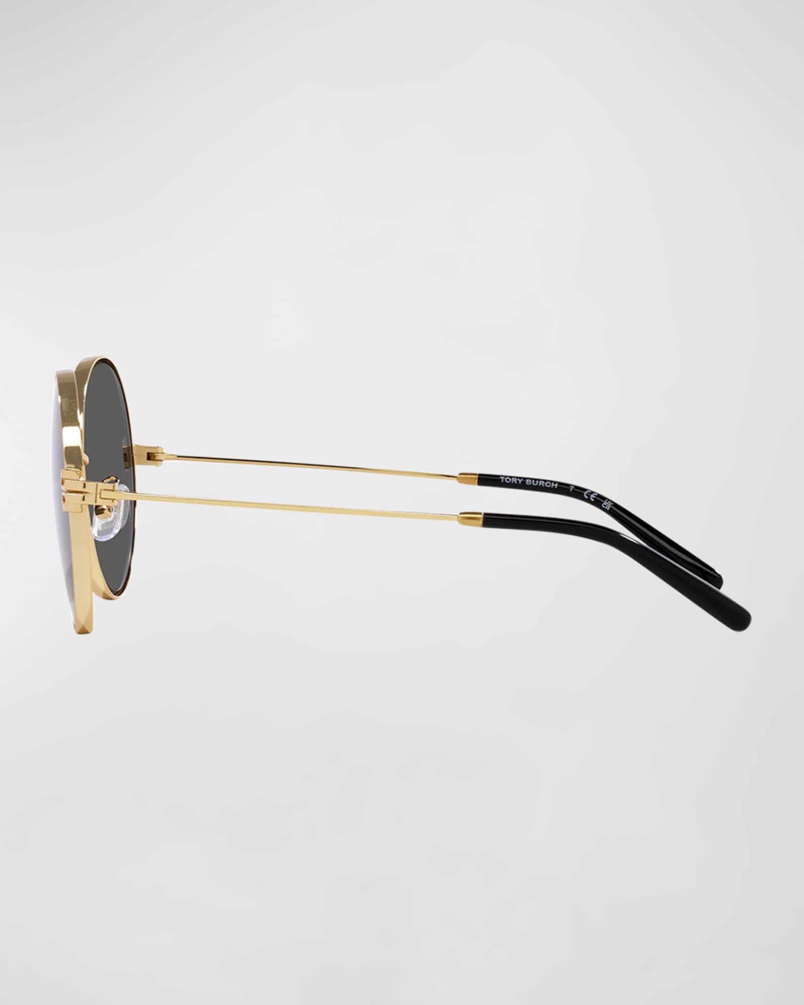 T-Monogram Round Metal & Plastic Sunglasses  1
