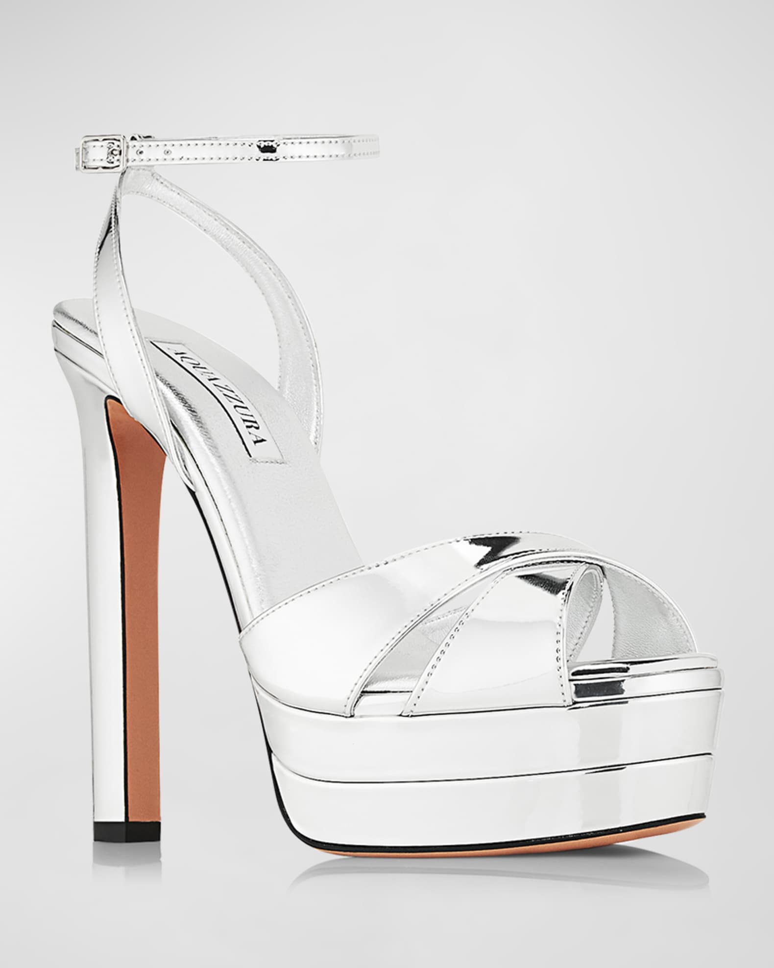 Divine Metallic Crisscross Platform Sandals