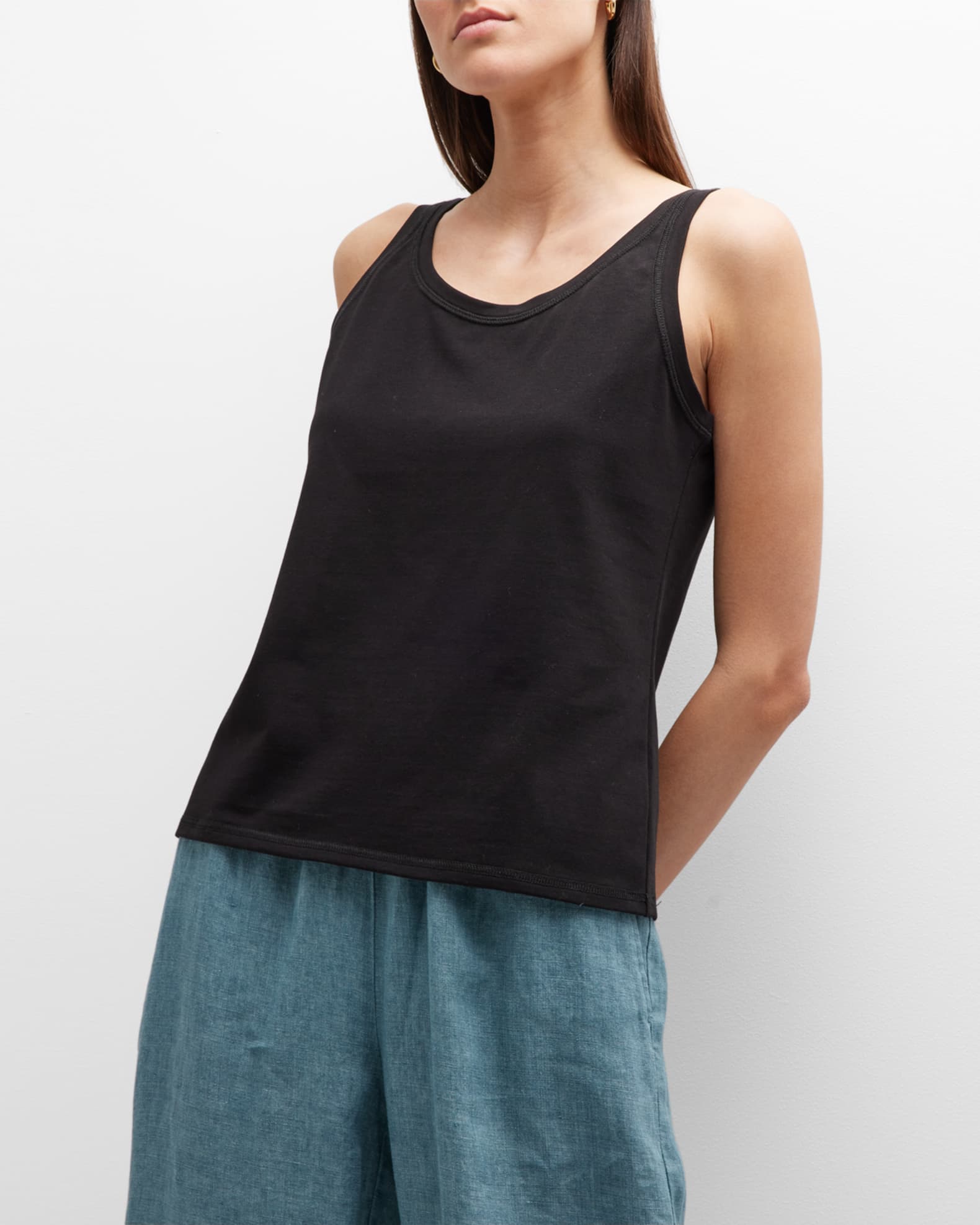 JERSEY SCOOP NECK TANK TOP EGYPTIAN ROSE