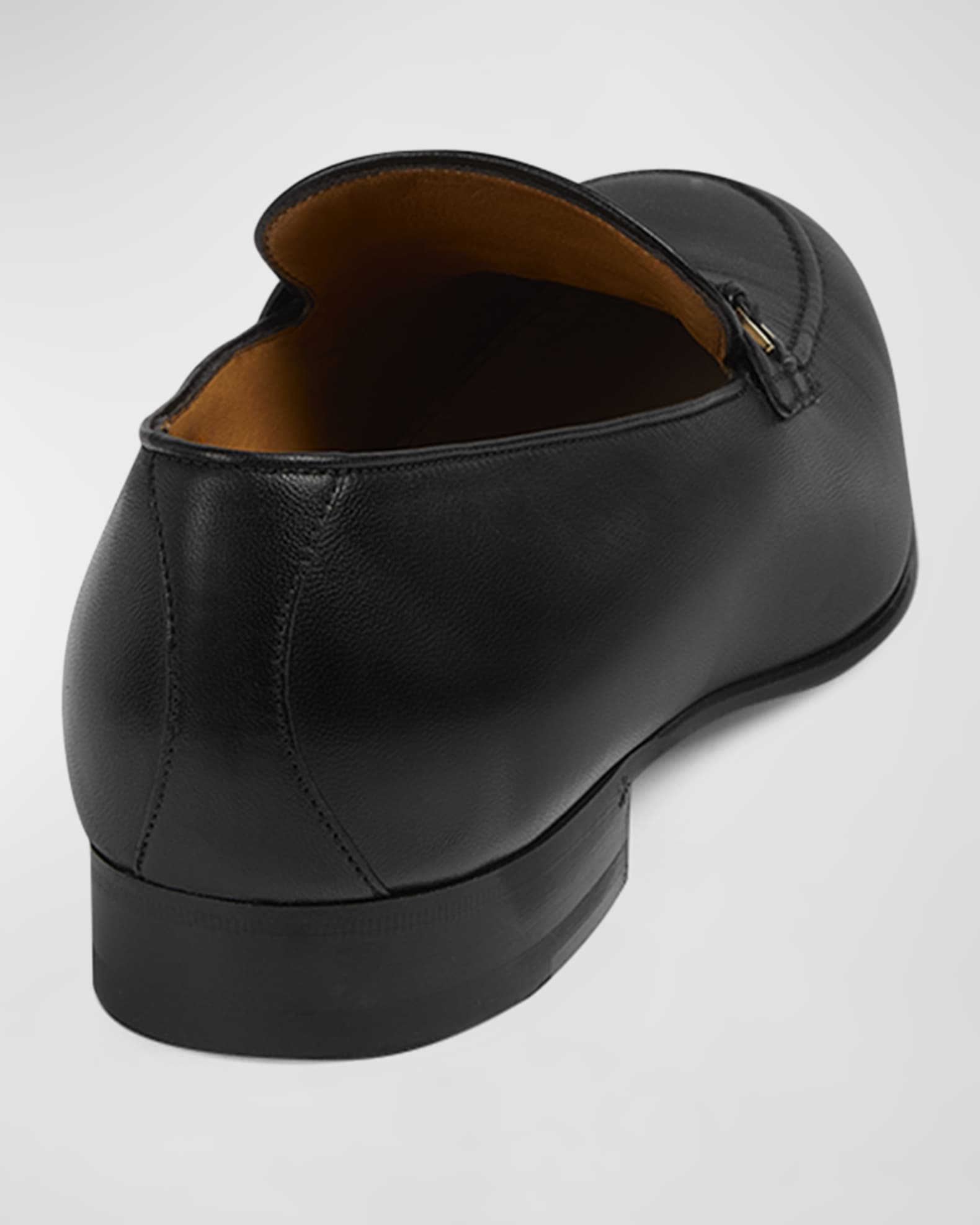 Gucci Men's Ed GBit Leather Loafers Neiman Marcus