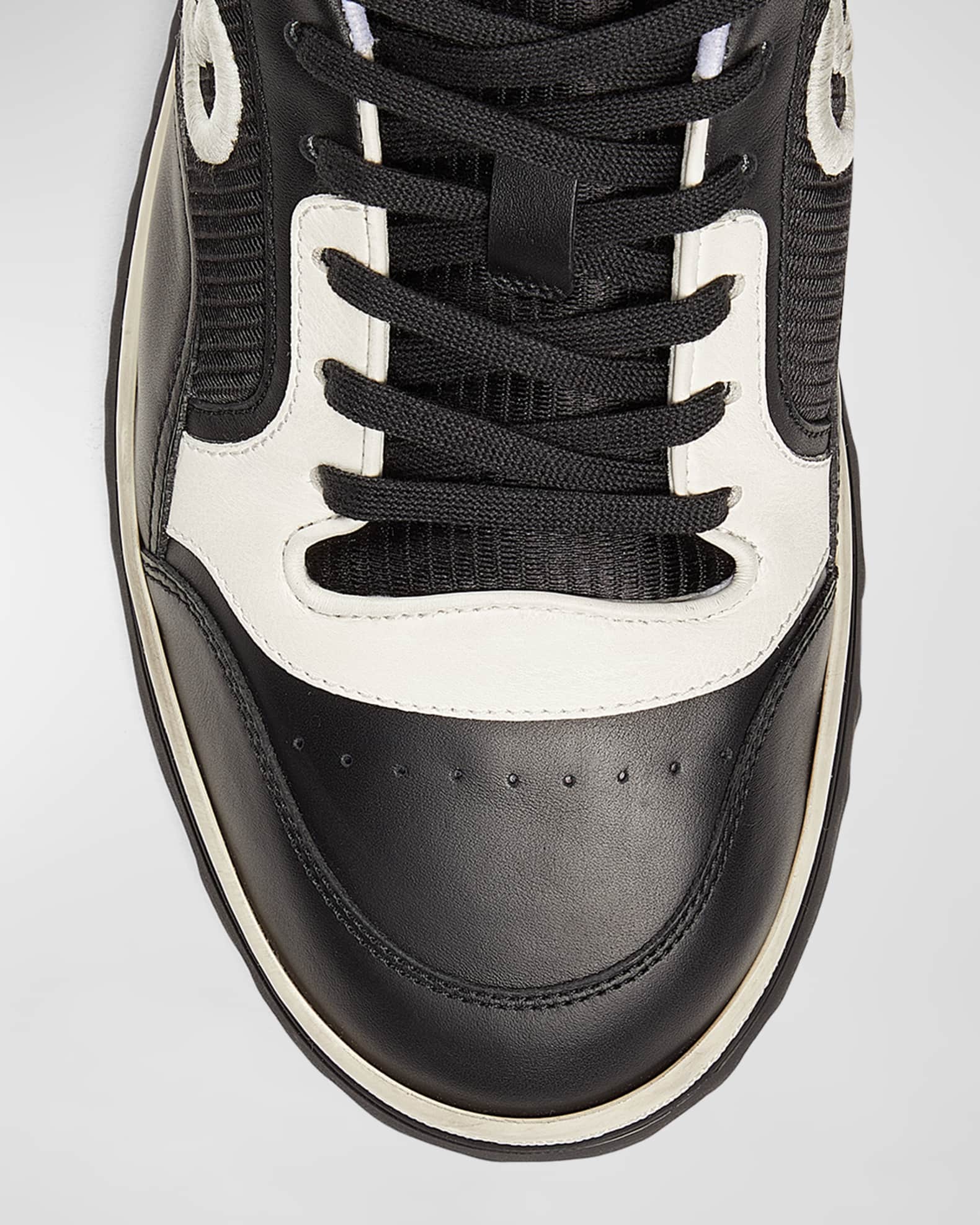 Gucci Men's Embroidered GG Low-Top Sneakers | Neiman Marcus