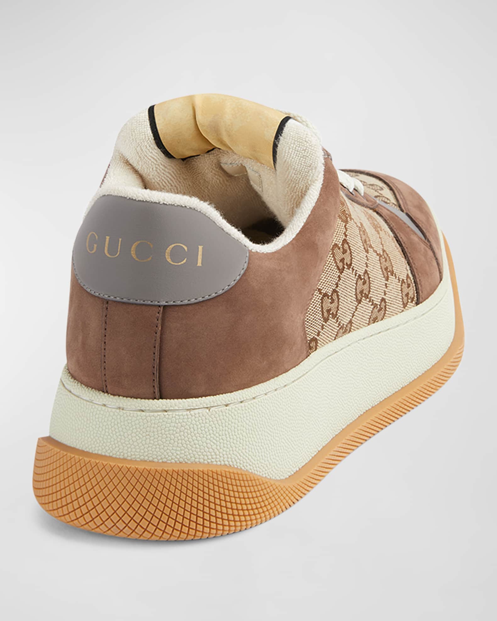 Gucci Men s Double Screener Canvas Low Top Sneakers Neiman Marcus