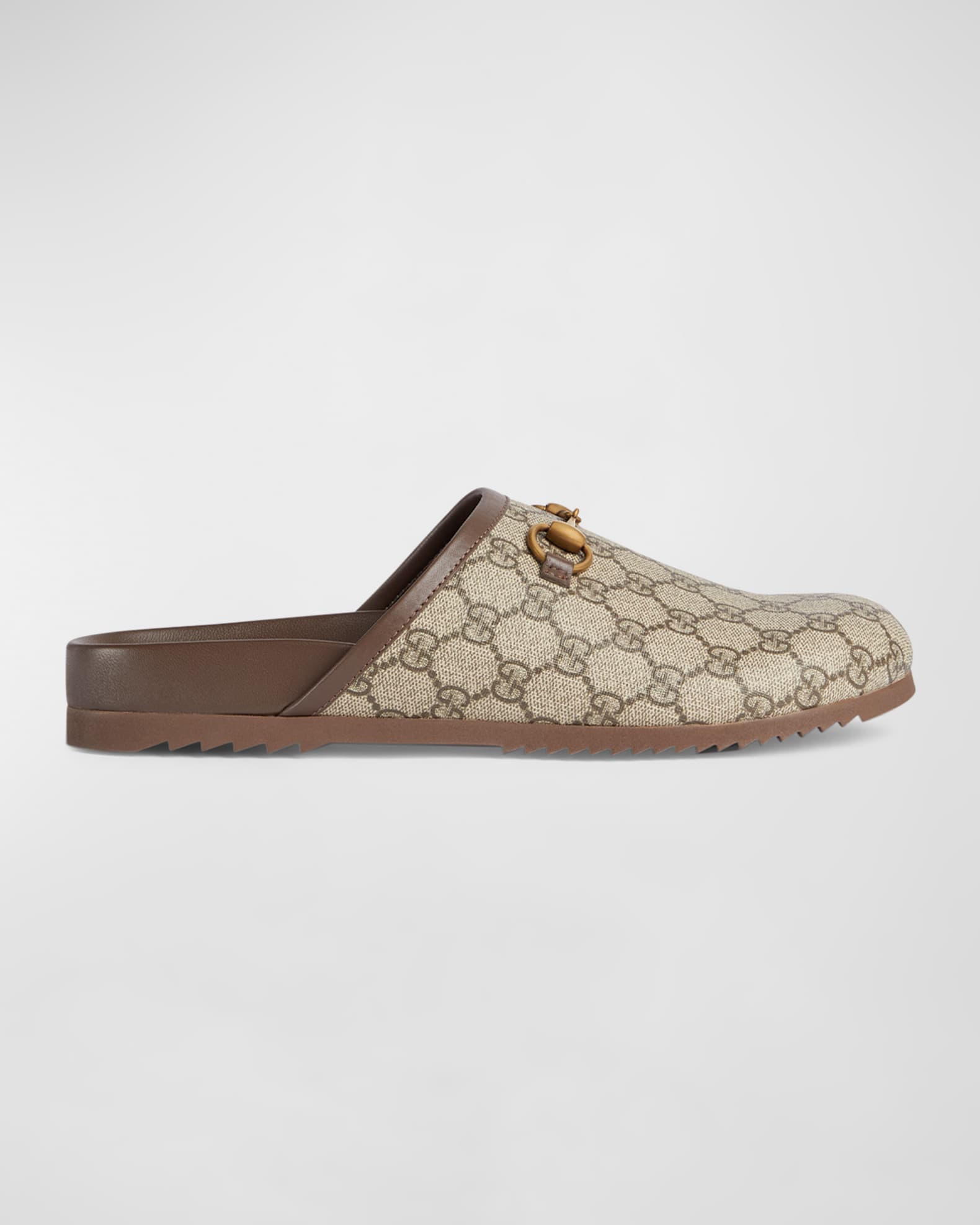 Gucci Men's River GG Horsebit Slippers | Neiman Marcus