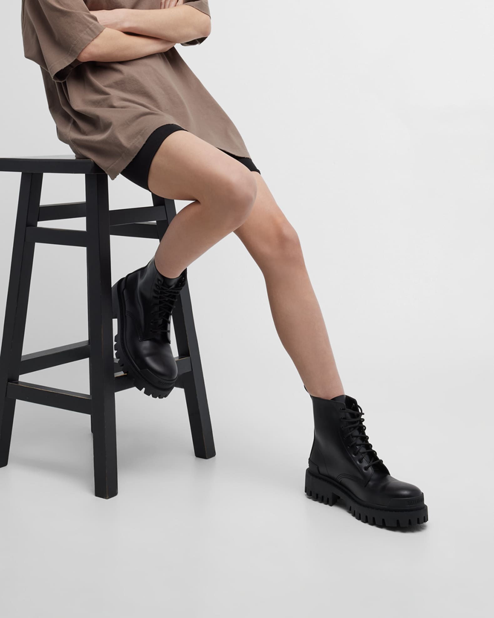 Balenciaga Strike Lace-Up Boots | Neiman Marcus