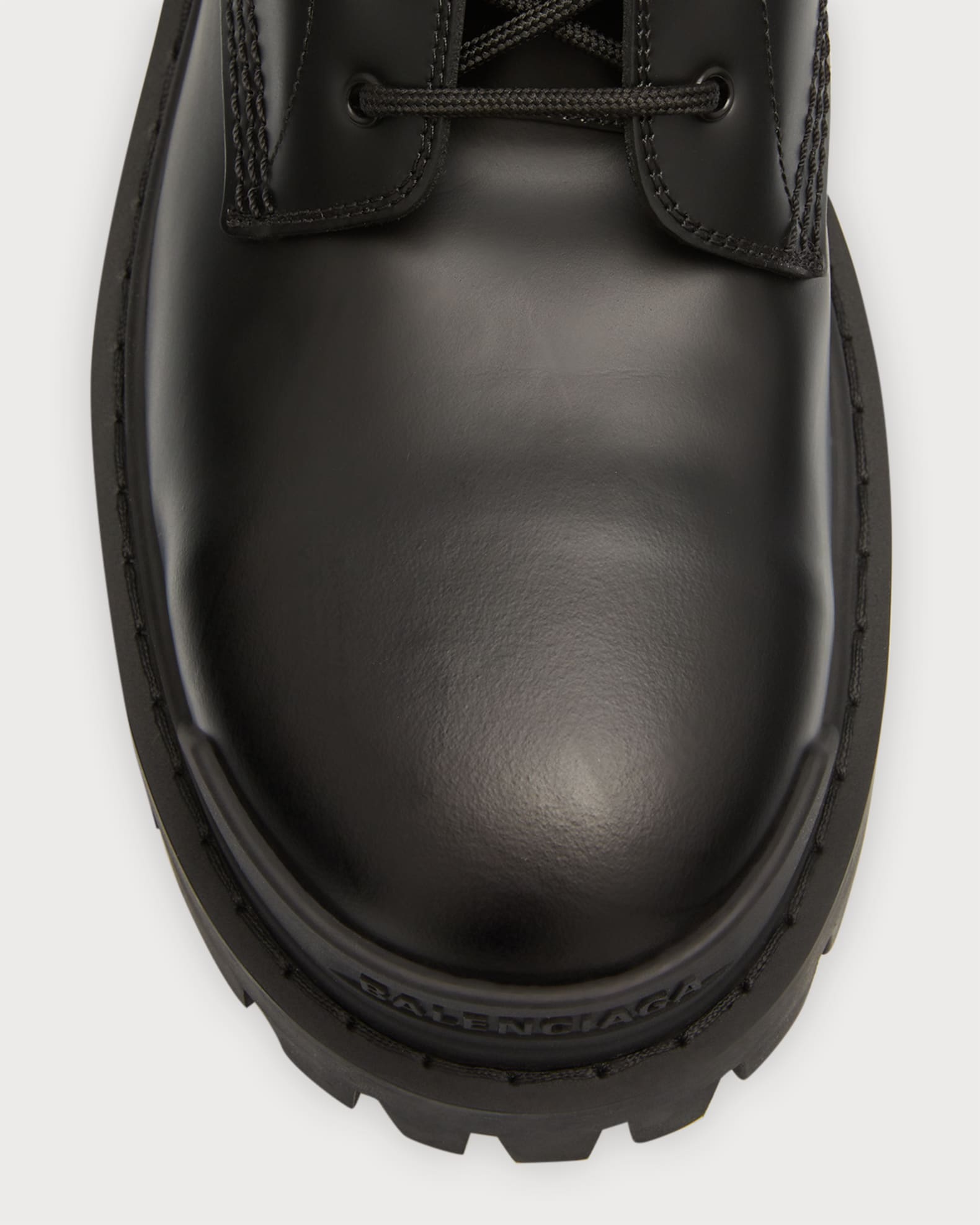 Men's Strike Lace-up Boot in Black| Balenciaga® US