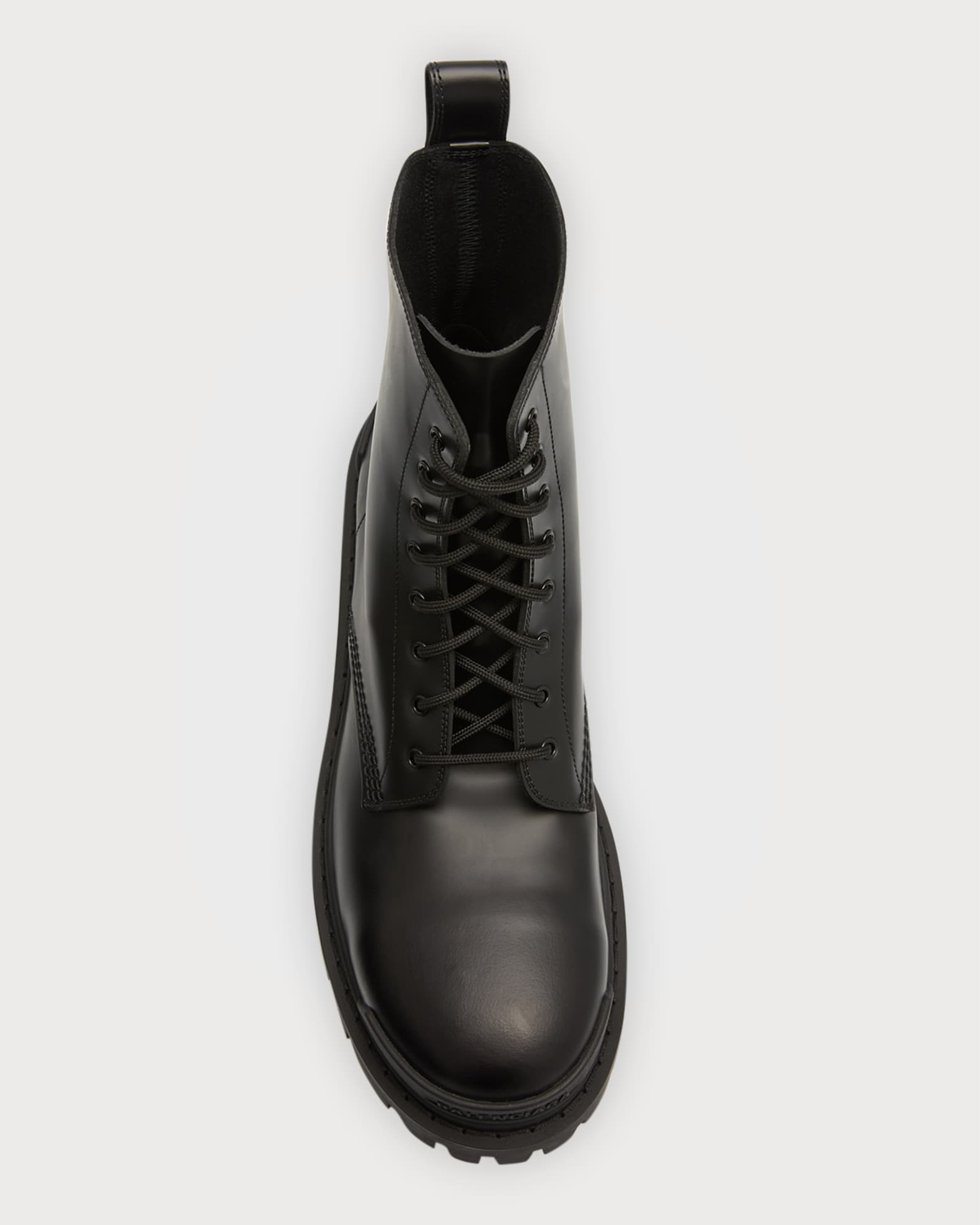 Balenciaga Strike Calfskin Lug-Sole Combat Boots | Neiman Marcus