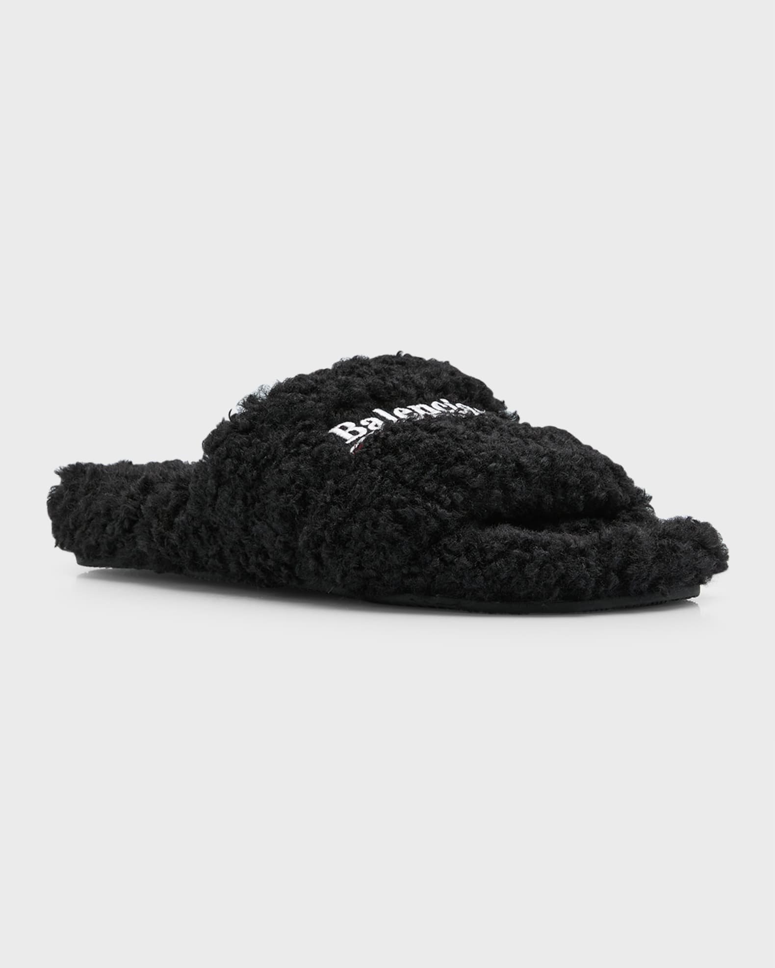 Faux Fur Slide Sandals