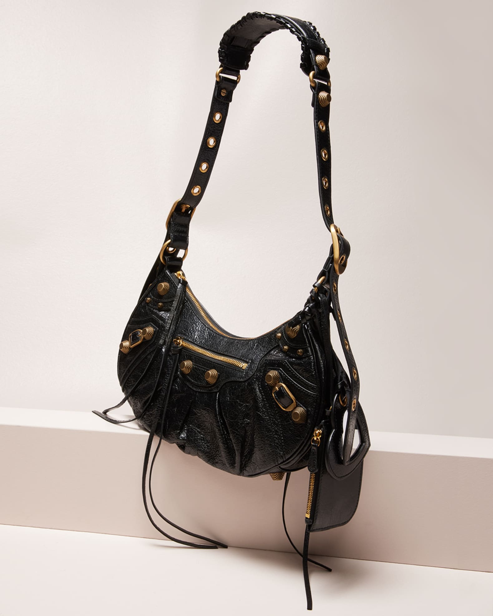 Balenciaga Le Cagole Small Leather Shoulder Bag | Neiman Marcus