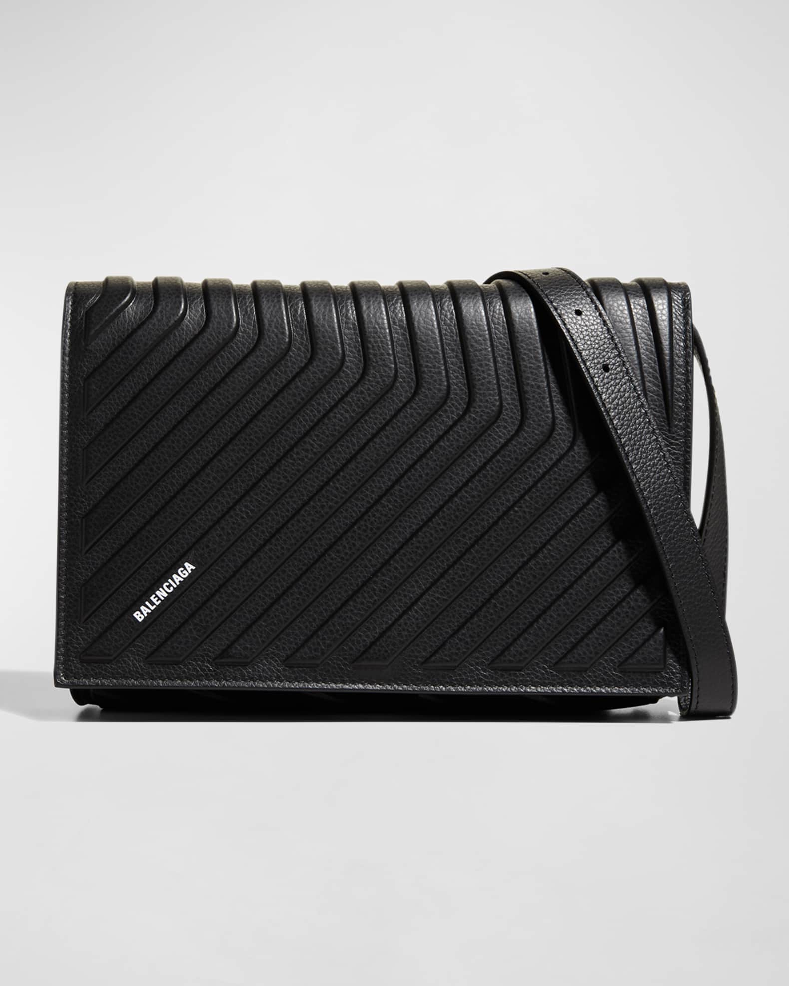Balenciaga Men's Leather Car Flap Bag w/ Strap | Neiman Marcus