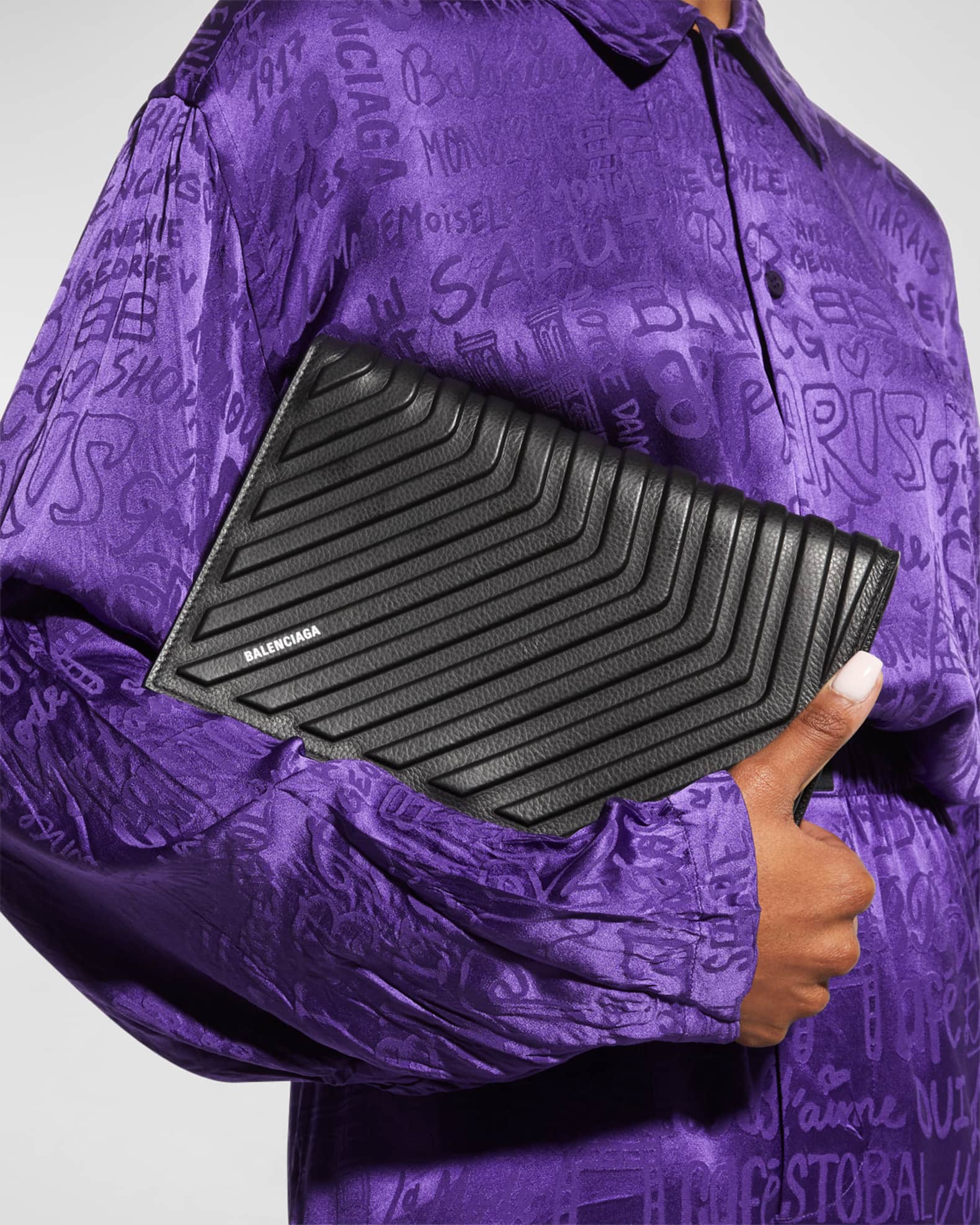 Balenciaga Men's Leather Car Flap Bag w/ Strap | Neiman Marcus